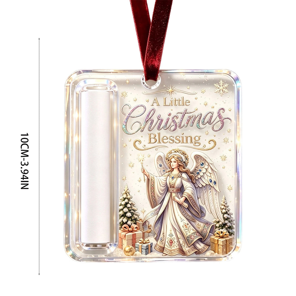Christmas Cash Gift Stocking Shaped Ornament, Crystal-Clear Cash Holder Ornament with Xmas Stocking Design, Hanging Money Keepsake for Christmas Tree Wreath Garland, Surprise for Family Friends (F)