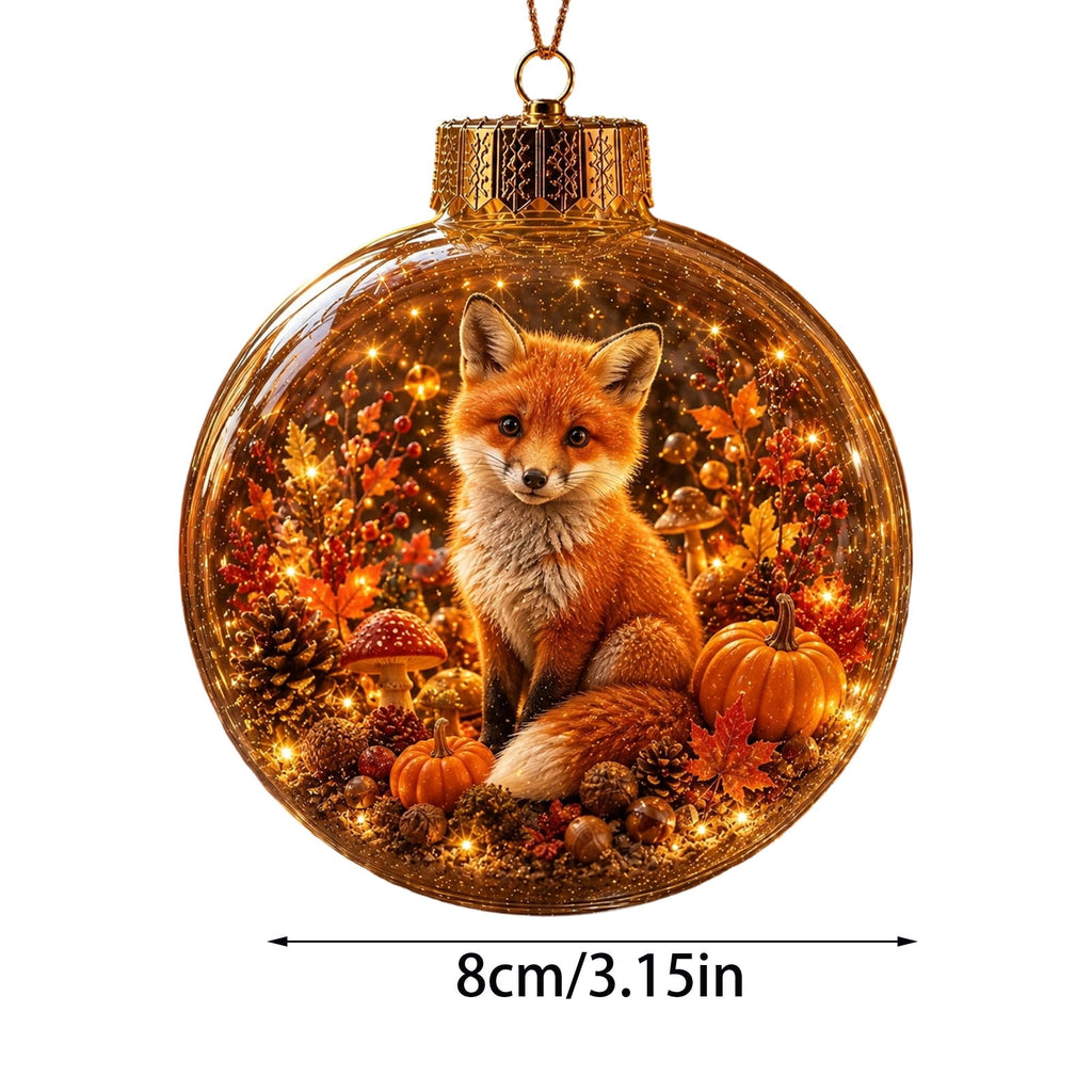 Mivyn Glowing Christmas Story Ornament, 4"Light-Up Mini Holiday Scene with Warm LED Light, Festive Keepsake Gift for Home Christmas Party Decoration,1PCS,