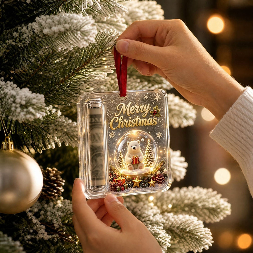 Clearance! Christmas Cash Gift Ornament, Christmas Money Holder for Cash, Christmas Decorations Gift (Merry Christmas)