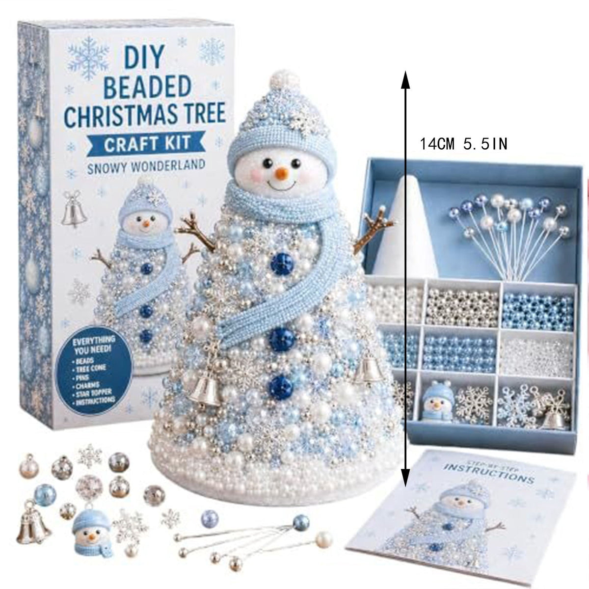 DIY Beaded Christmas Tree Craft Kit Christmas Decorations, 3D Candy Beaded Christmas Tree Craft Kit Christmas Decor, Christmas Crafts for Adults