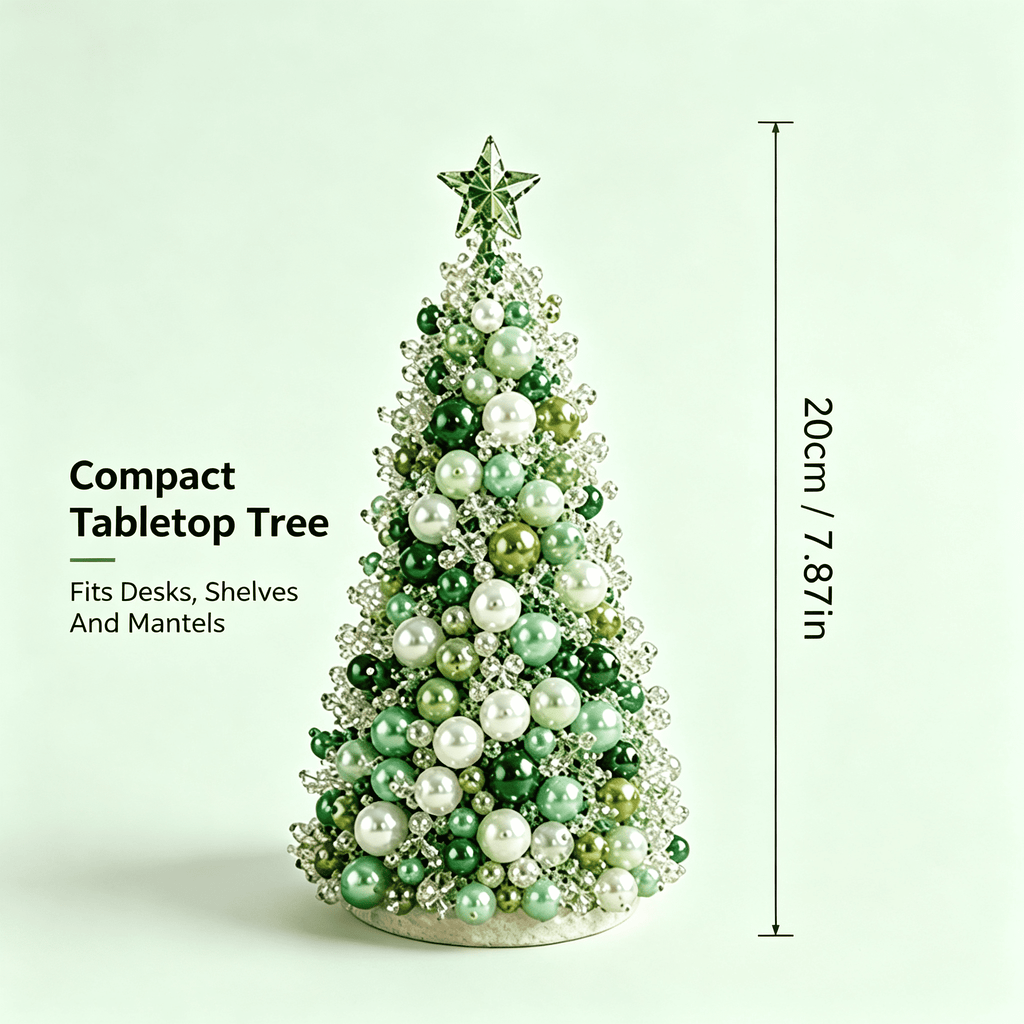 DIY Beaded Christmas Tree Kit, Christmas Decorations Handmade Beads Craft Set, Sparkling Crystal Xmas Ornaments for Tabletop Christmas Decor, Holiday Gifts for Adults by MPOISVA