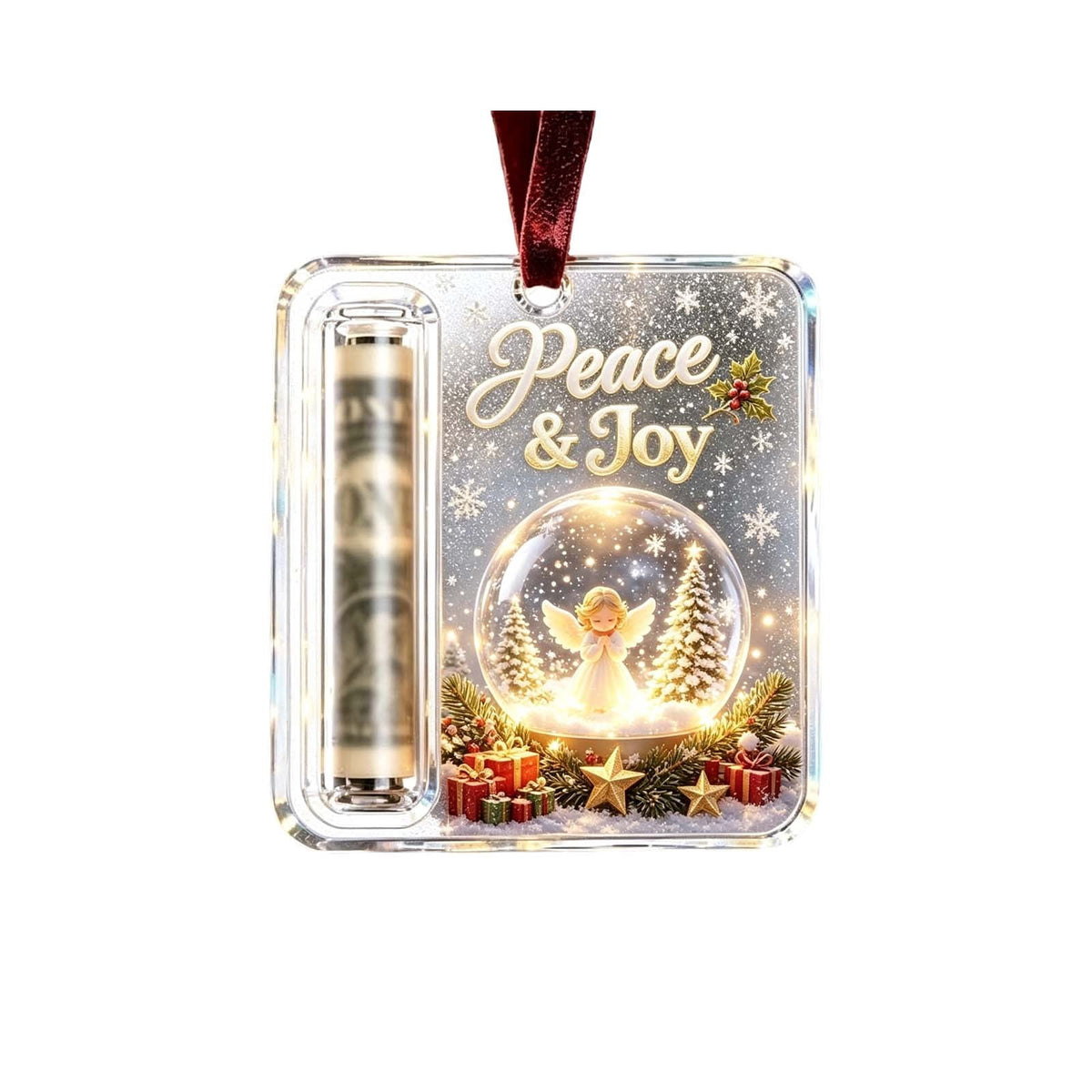 Clearance! Christmas Cash Gift Ornament, Christmas Money Holder for Cash, Christmas Decorations Gift (Merry Christmas)