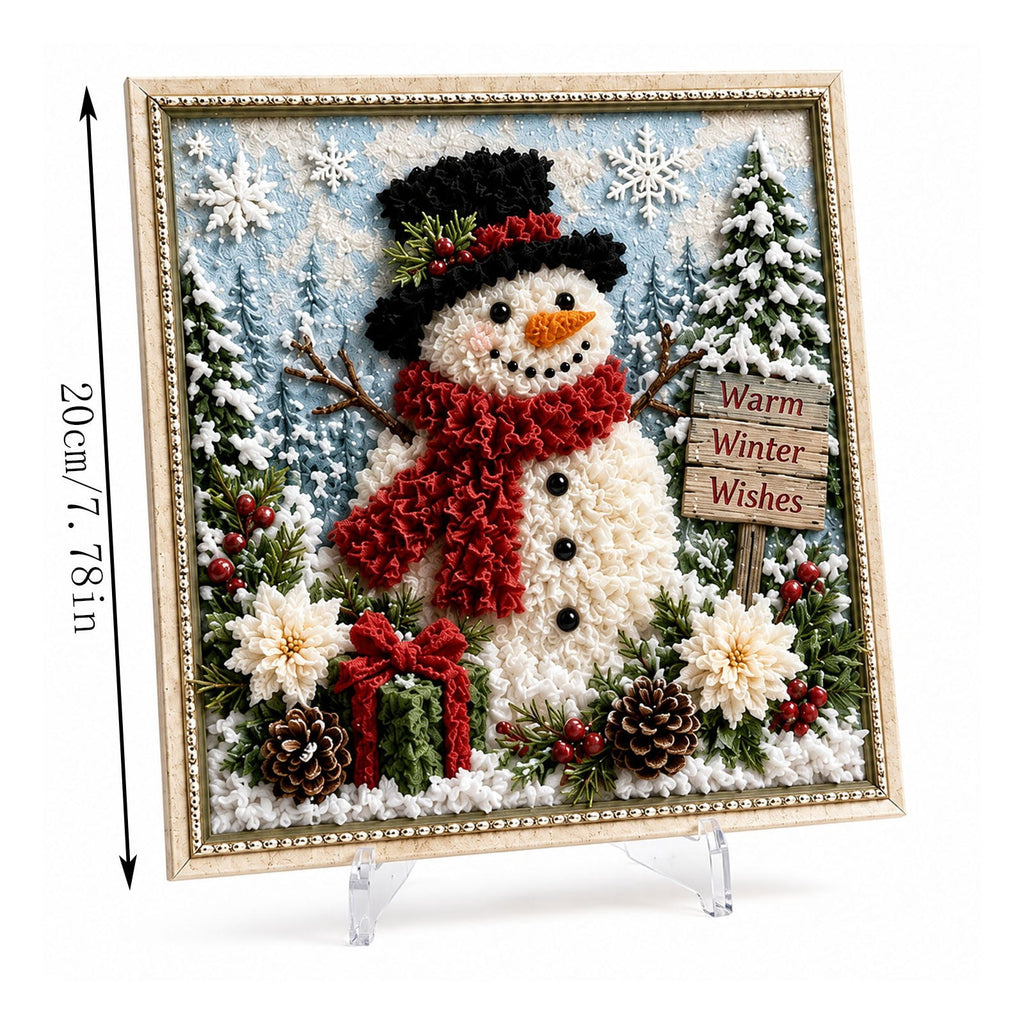 Clearance 3D Christmas Wreath Fabric Poke Art Kit, Jesus Poke Art Kits for Adults, Christmas Wreaths Ornament Making Kit for Front Door