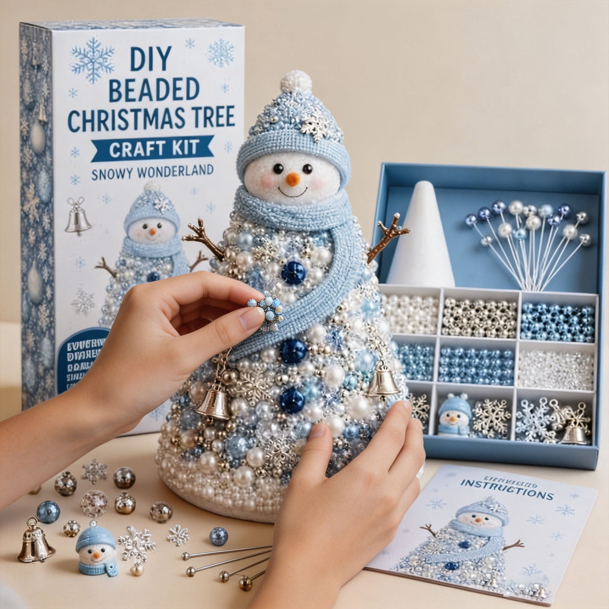 DIY Beaded Christmas Tree Craft Kit Christmas Decorations, 3D Candy Beaded Christmas Tree Craft Kit Christmas Decor, Christmas Crafts for Adults