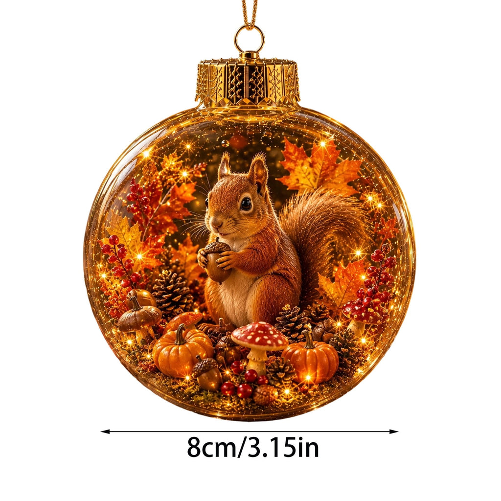 Mivyn Glowing Christmas Story Ornament, 4"Light-Up Mini Holiday Scene with Warm LED Light, Festive Keepsake Gift for Home Christmas Party Decoration,1PCS,