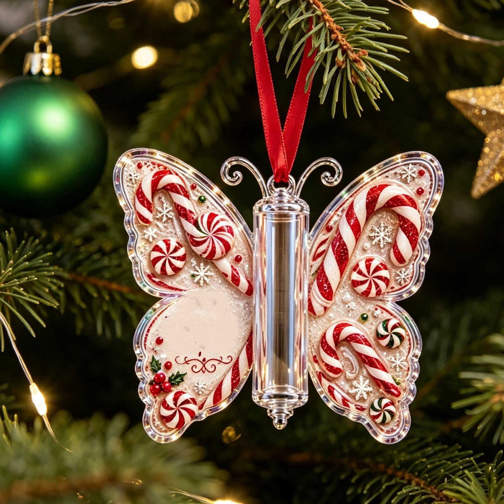 Christmas Cash Gift Stocking Shaped Ornament, Crystal-Clear Cash Holder Ornament with Xmas Stocking Design, Hanging Money Keepsake for Christmas Tree Wreath Garland, Surprise for Family Friends (F)