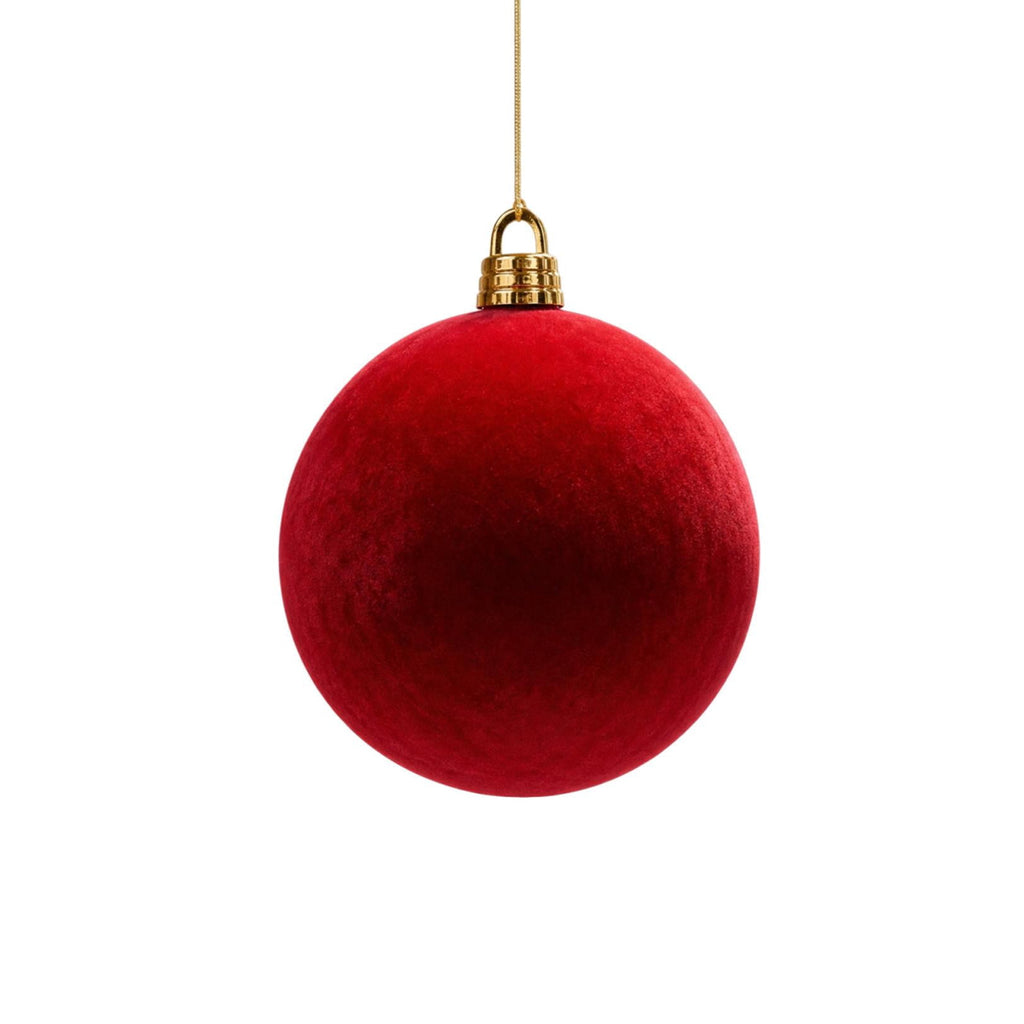 Adornos Para Arbol De Navidad, Shatterproof Big Red Ball Ornament, Soft Oversized Commercial Hanging Velvet Christmas Decor for Mall, Hotel, Staircase