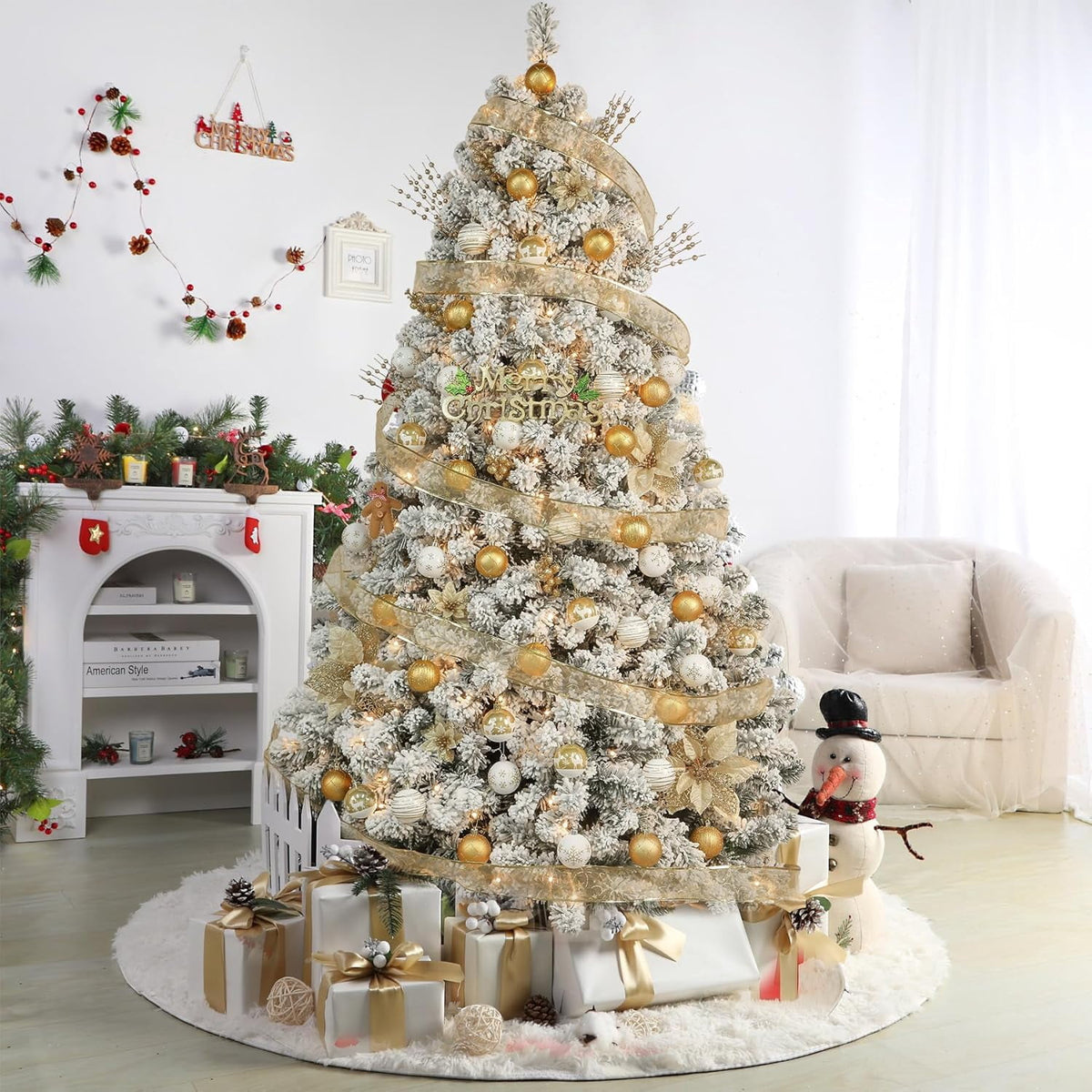 30ct Christmas Ball Ornaments, 2.36 in Shatterproof Xmas Tree Decorations, Plastic Baubles for Holiday, Party, Wedding, or Home Decor, Red & Gold