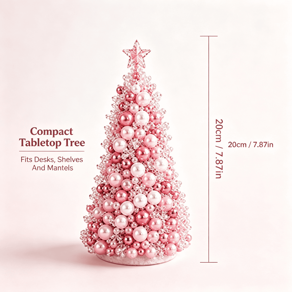 DIY Beaded Christmas Tree Kit, Christmas Decorations Handmade Beads Craft Set, Sparkling Crystal Xmas Ornaments for Tabletop Christmas Decor, Holiday Gifts for Adults by MPOISVA