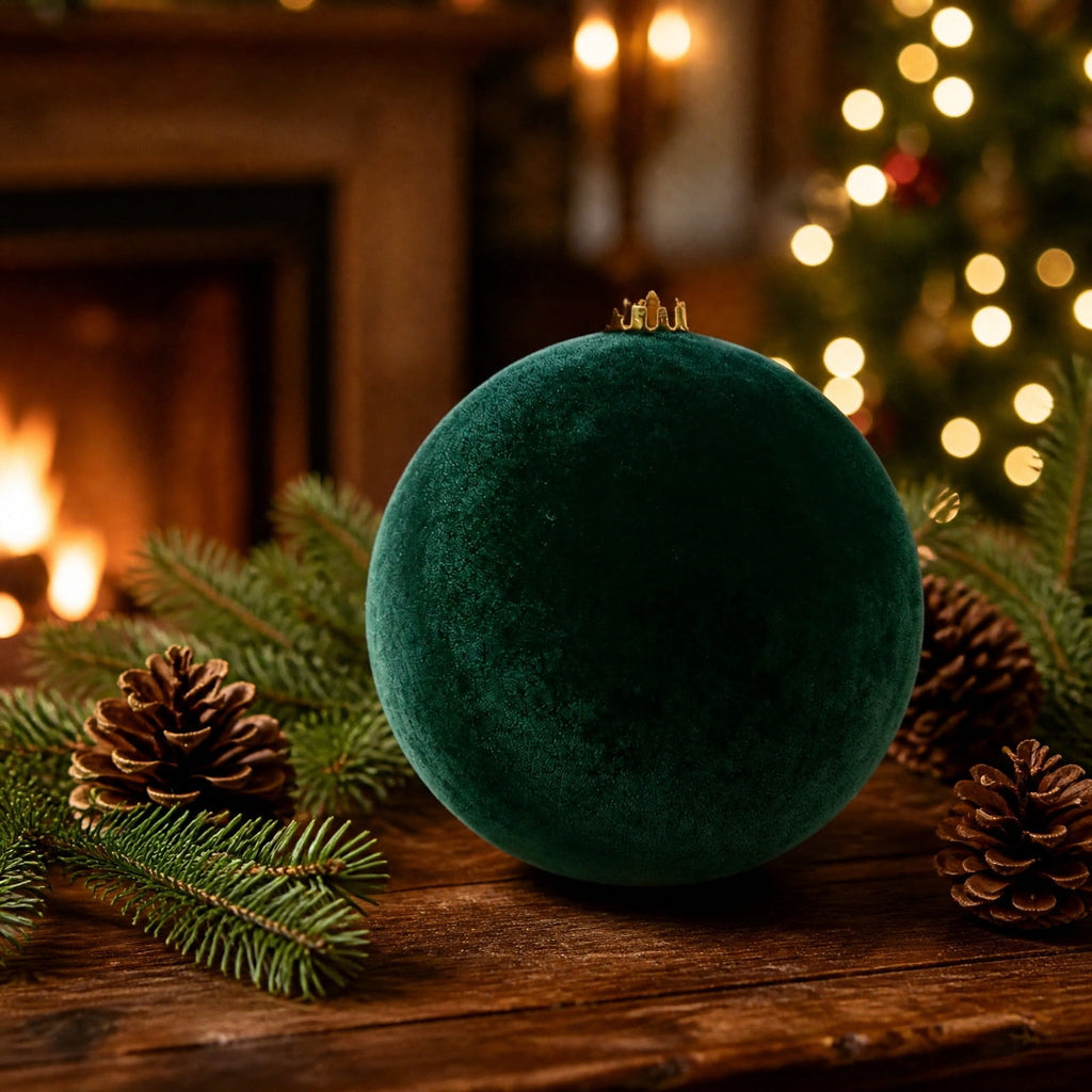 Adornos Para Arbol De Navidad, Shatterproof Big Red Ball Ornament, Soft Oversized Commercial Hanging Velvet Christmas Decor for Mall, Hotel, Staircase