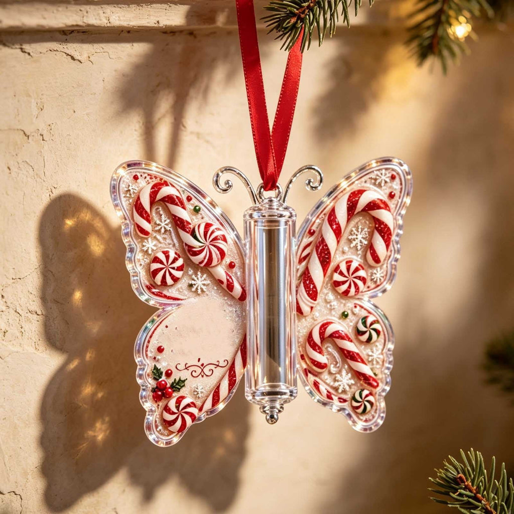 Christmas Cash Gift Stocking Shaped Ornament, Crystal-Clear Cash Holder Ornament with Xmas Stocking Design, Hanging Money Keepsake for Christmas Tree Wreath Garland, Surprise for Family Friends (F)