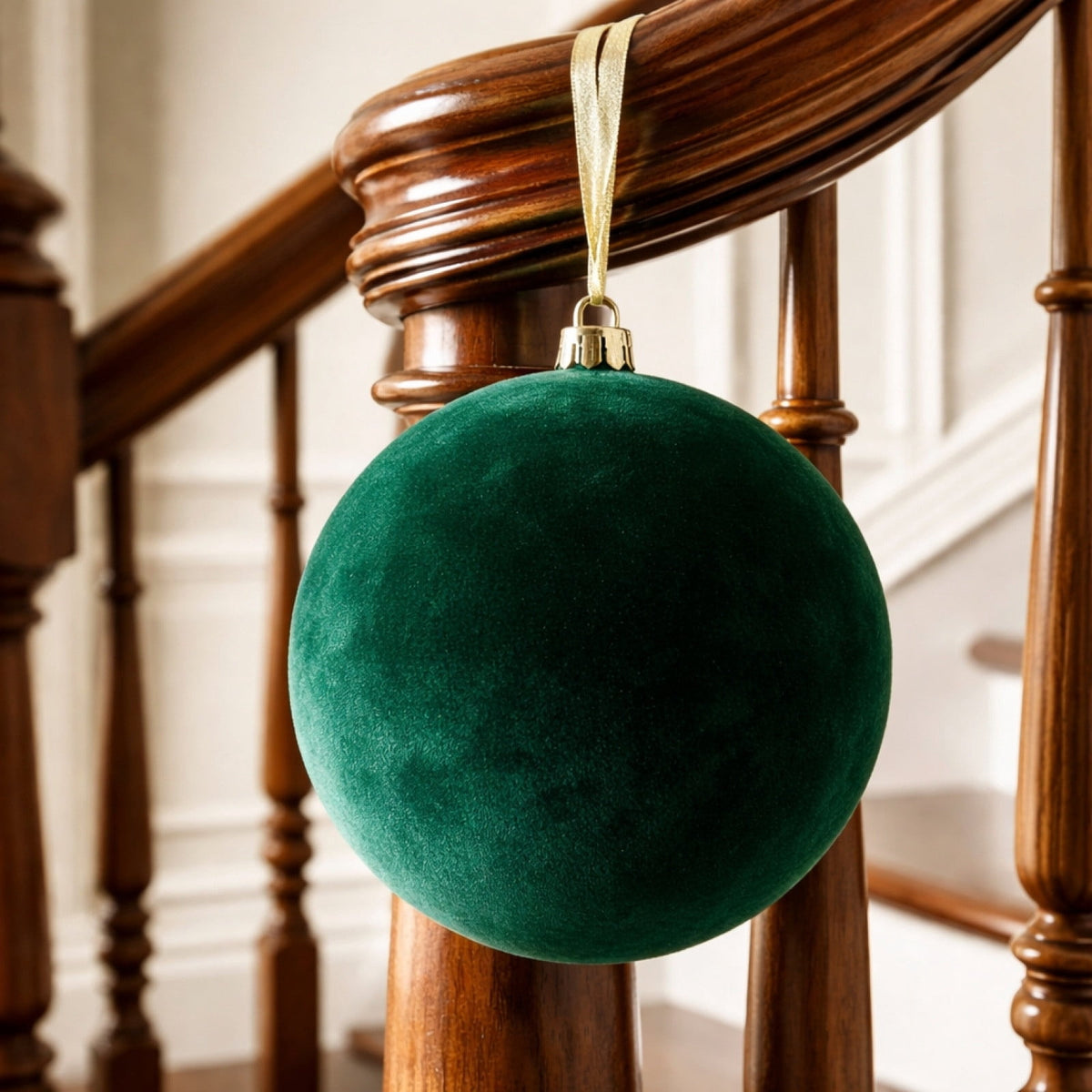 Adornos Para Arbol De Navidad, Shatterproof Big Red Ball Ornament, Soft Oversized Commercial Hanging Velvet Christmas Decor for Mall, Hotel, Staircase