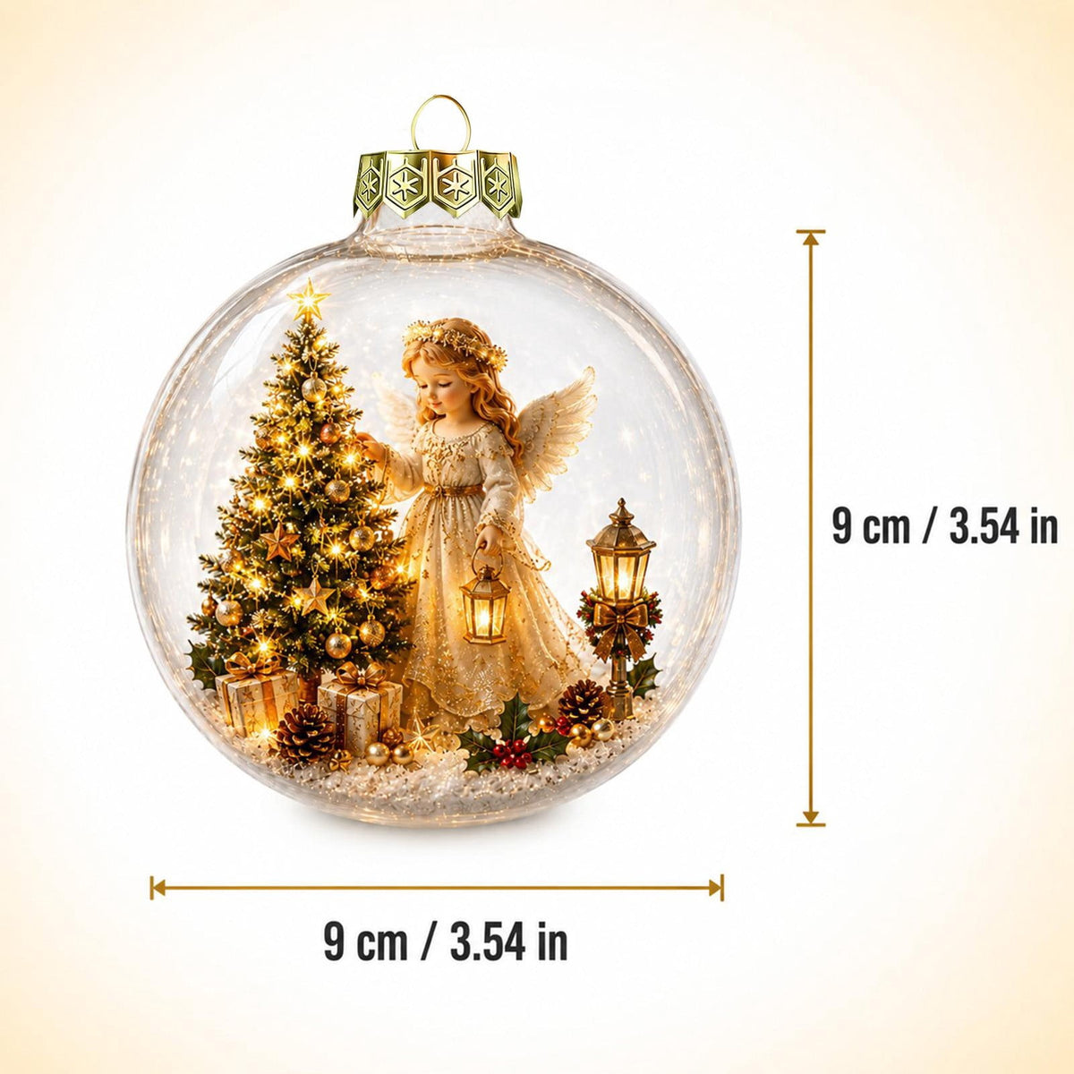 Glowing Christmas Story Ornament, Light-Up Mini Holiday Scene, Festive Keepsake for Christmas Tree, Mantel & Christmas Party Decor (Nativity)