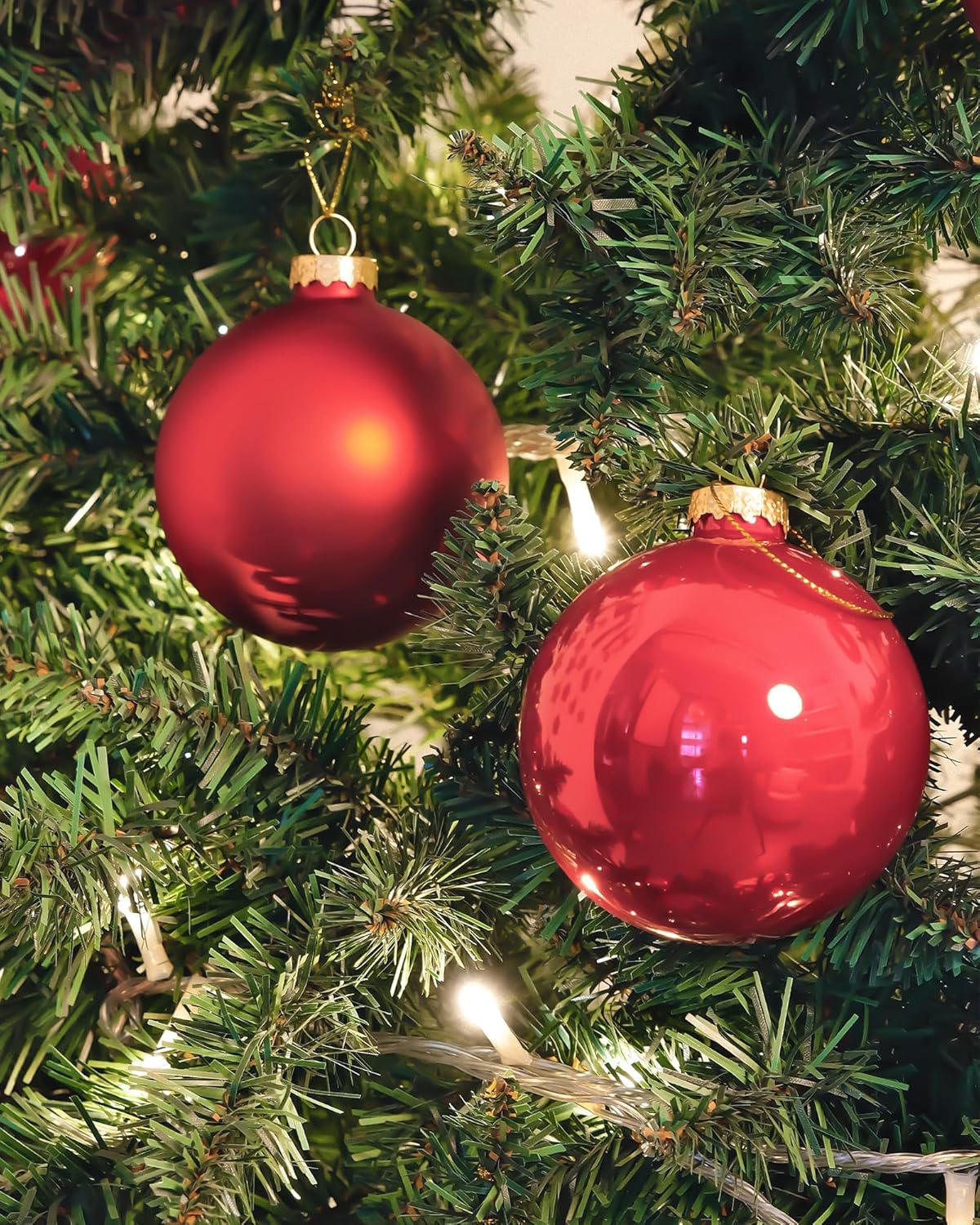 Glass Christmas Ornaments, Hanging Christmas Baubles for Xmas Tree Decoration, Wedding Party Gift