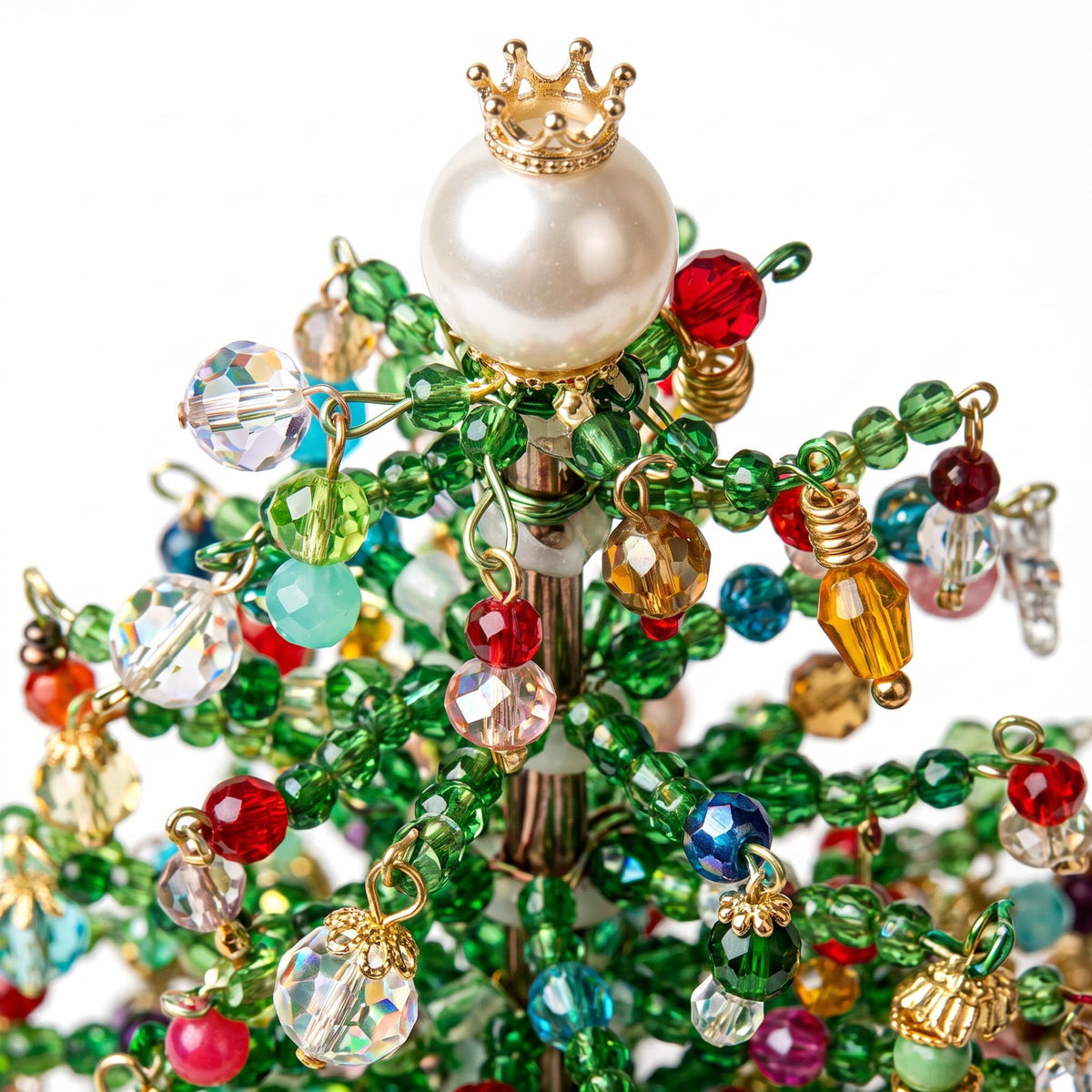 DIY Beaded Christmas Tree Kit, Christmas Decorations Handmade Beads Craft Set, Sparkling Crystal Xmas Ornaments for Tabletop Christmas Decor, Holiday Gifts for Adults by MPOISVA