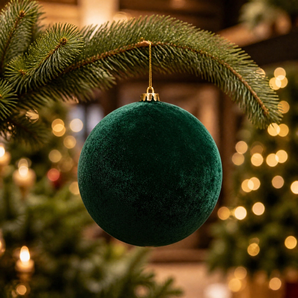 Adornos Para Arbol De Navidad, Shatterproof Big Red Ball Ornament, Soft Oversized Commercial Hanging Velvet Christmas Decor for Mall, Hotel, Staircase