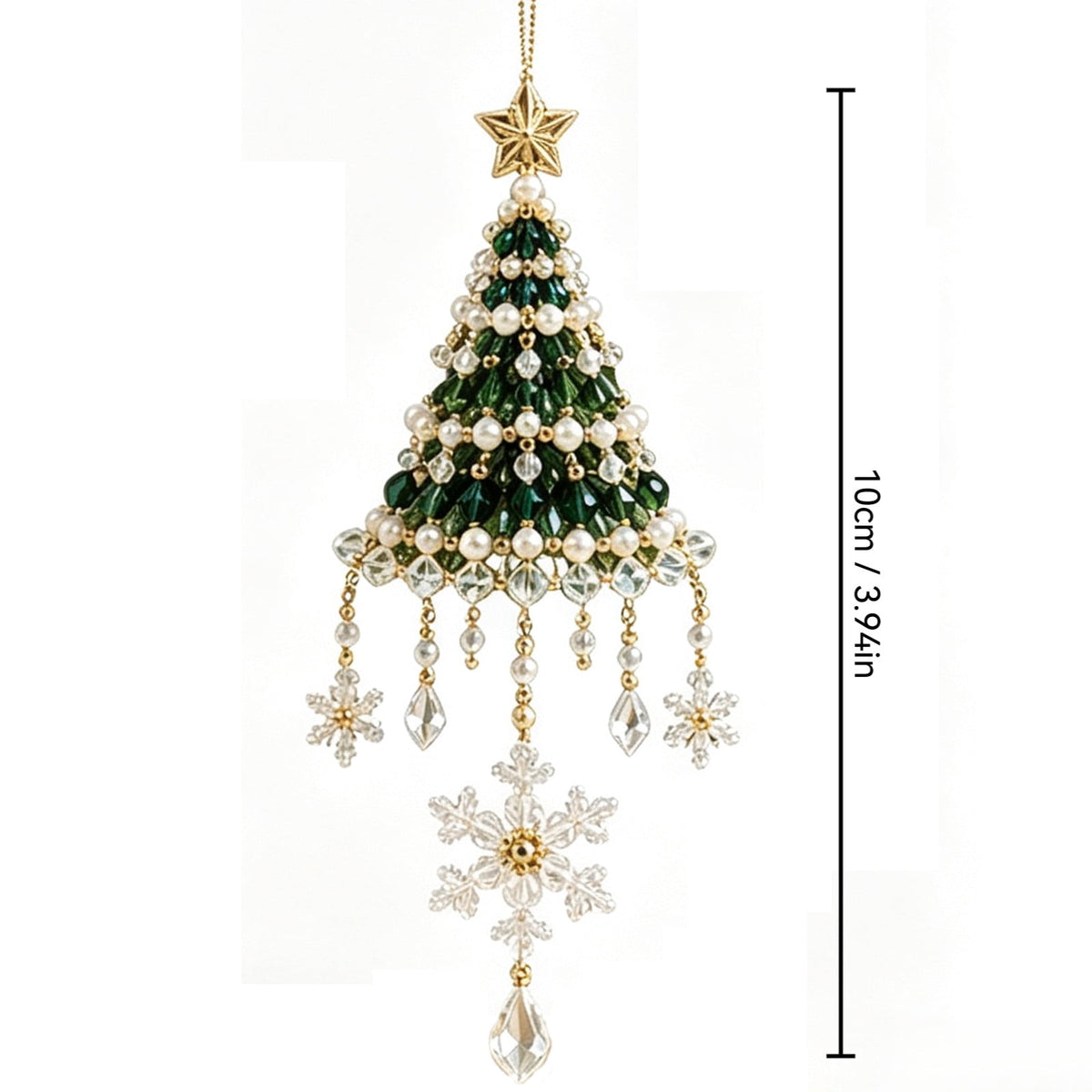 DIY Beaded Christmas Tree Kit, Christmas Decorations Handmade Beads Craft Set, Sparkling Crystal Xmas Ornaments for Tabletop Christmas Decor, Holiday Gifts for Adults by MPOISVA