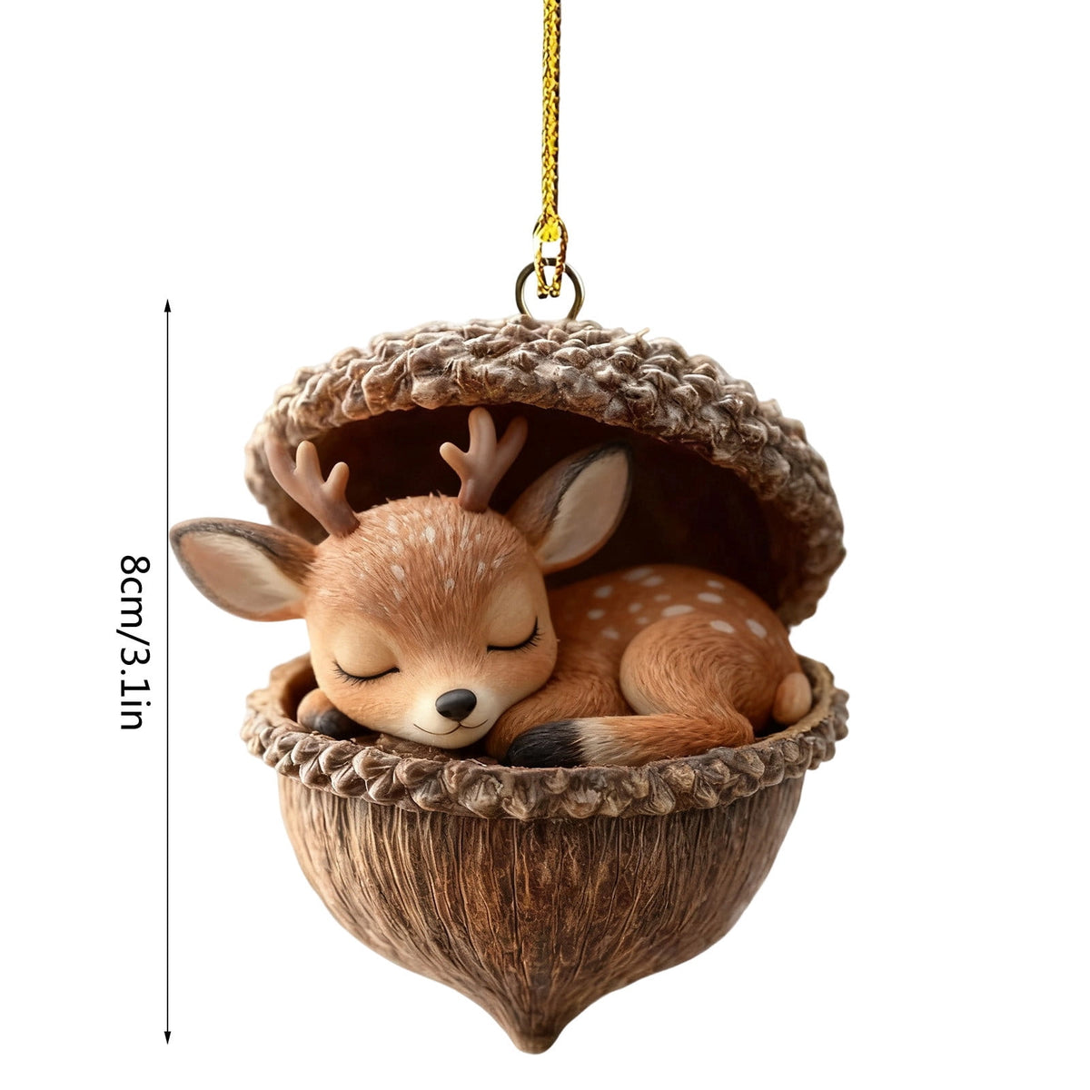 DAMAI Forest Animal Acorn Ornaments-2026 New Cozy Forest Christmas Ornaments, Cozy Forest Christmas Ornaments, Pine Cone Decoration Woodland Christmas Ornaments for Party Home Decor
