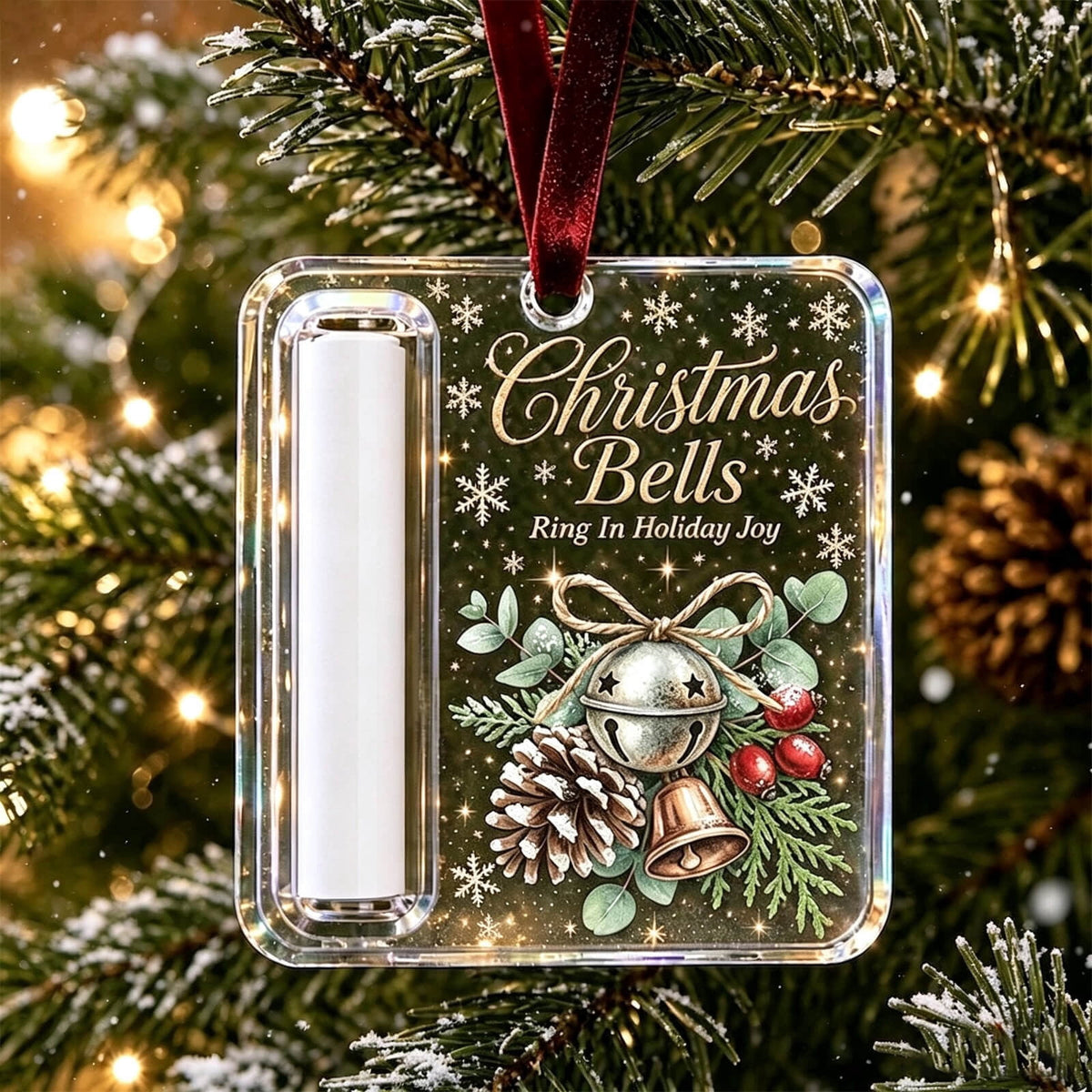 Christmas Cash Gift Stocking Shaped Ornament, Crystal-Clear Cash Holder Ornament with Xmas Stocking Design, Hanging Money Keepsake for Christmas Tree Wreath Garland, Surprise for Family Friends (F)