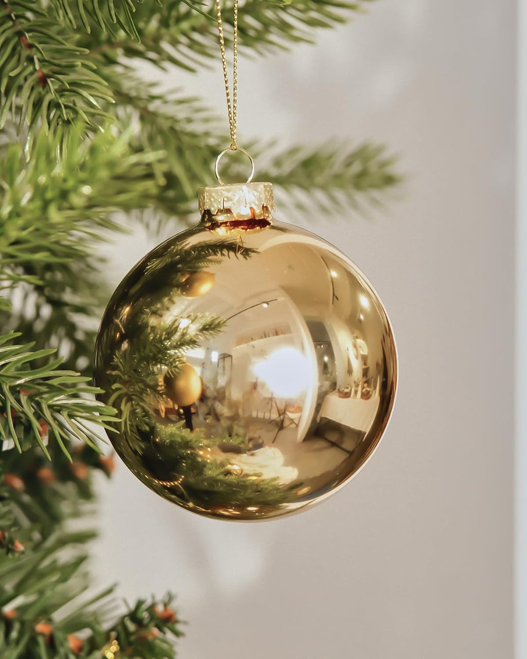 Glass Christmas Ornaments, Hanging Christmas Baubles for Xmas Tree Decoration, Wedding Party Gift