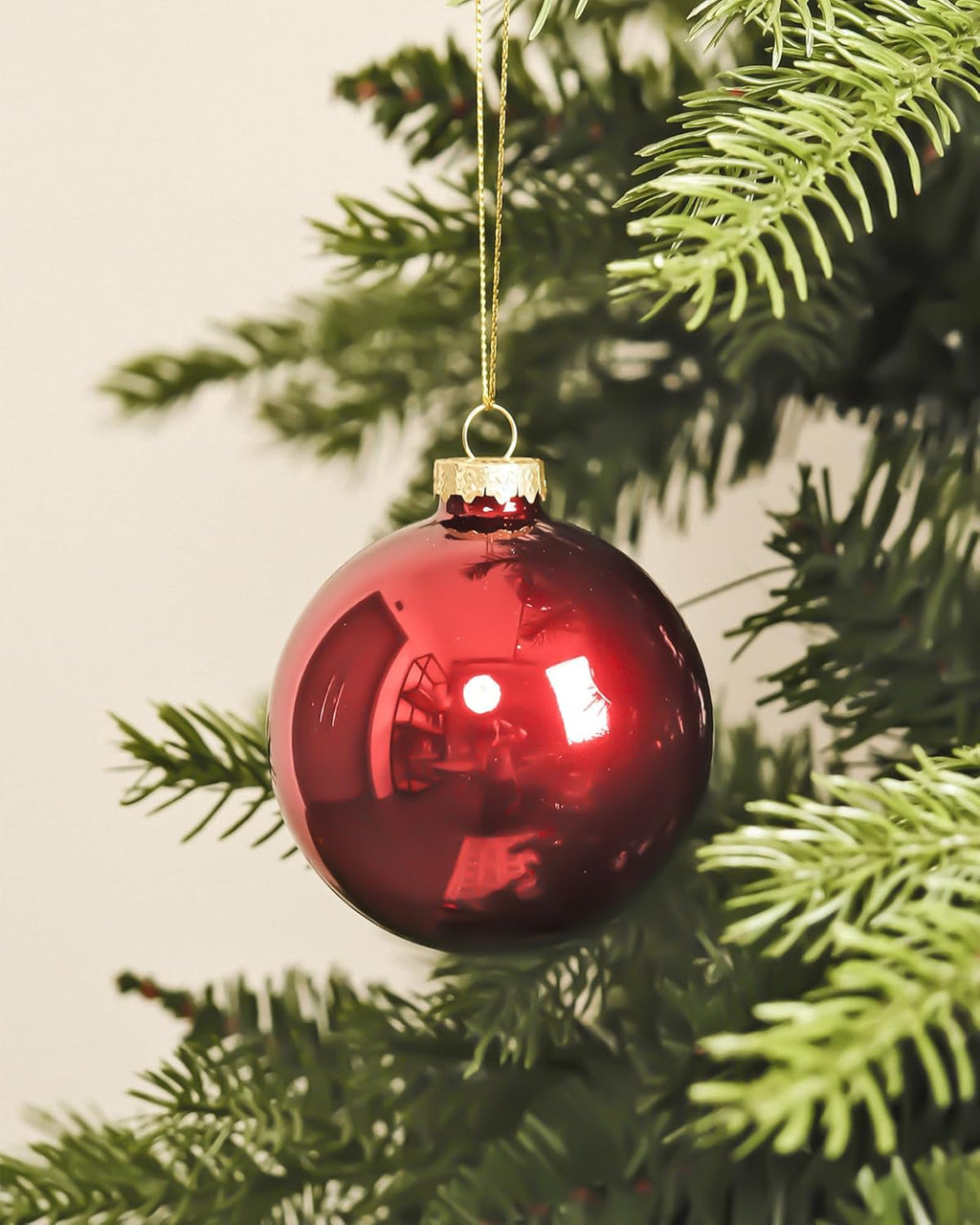 Glass Christmas Ornaments, Hanging Christmas Baubles for Xmas Tree Decoration, Wedding Party Gift
