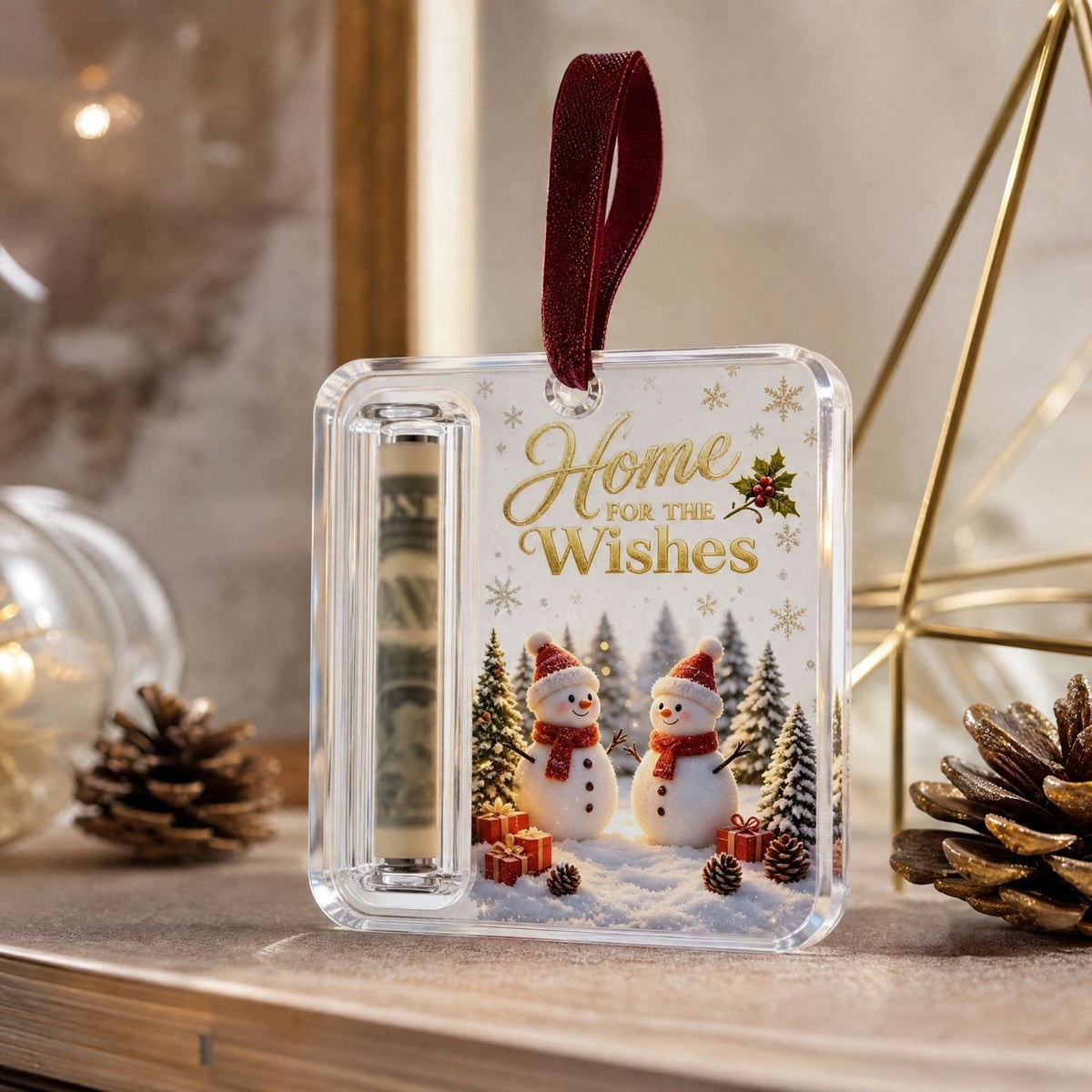 Clearance! Christmas Cash Gift Ornament, Christmas Money Holder for Cash, Christmas Decorations Gift (Merry Christmas)