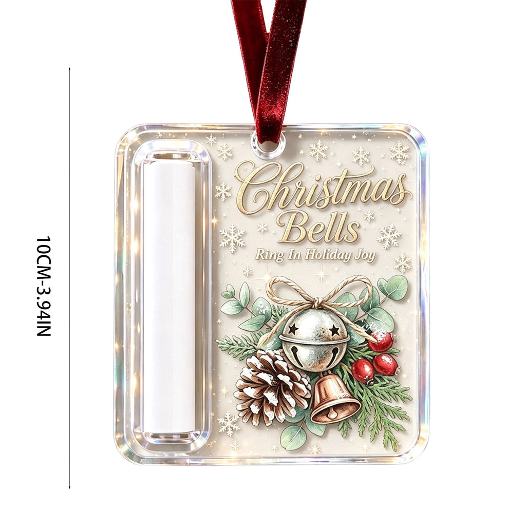 Christmas Cash Gift Stocking Shaped Ornament, Crystal-Clear Cash Holder Ornament with Xmas Stocking Design, Hanging Money Keepsake for Christmas Tree Wreath Garland, Surprise for Family Friends (F)