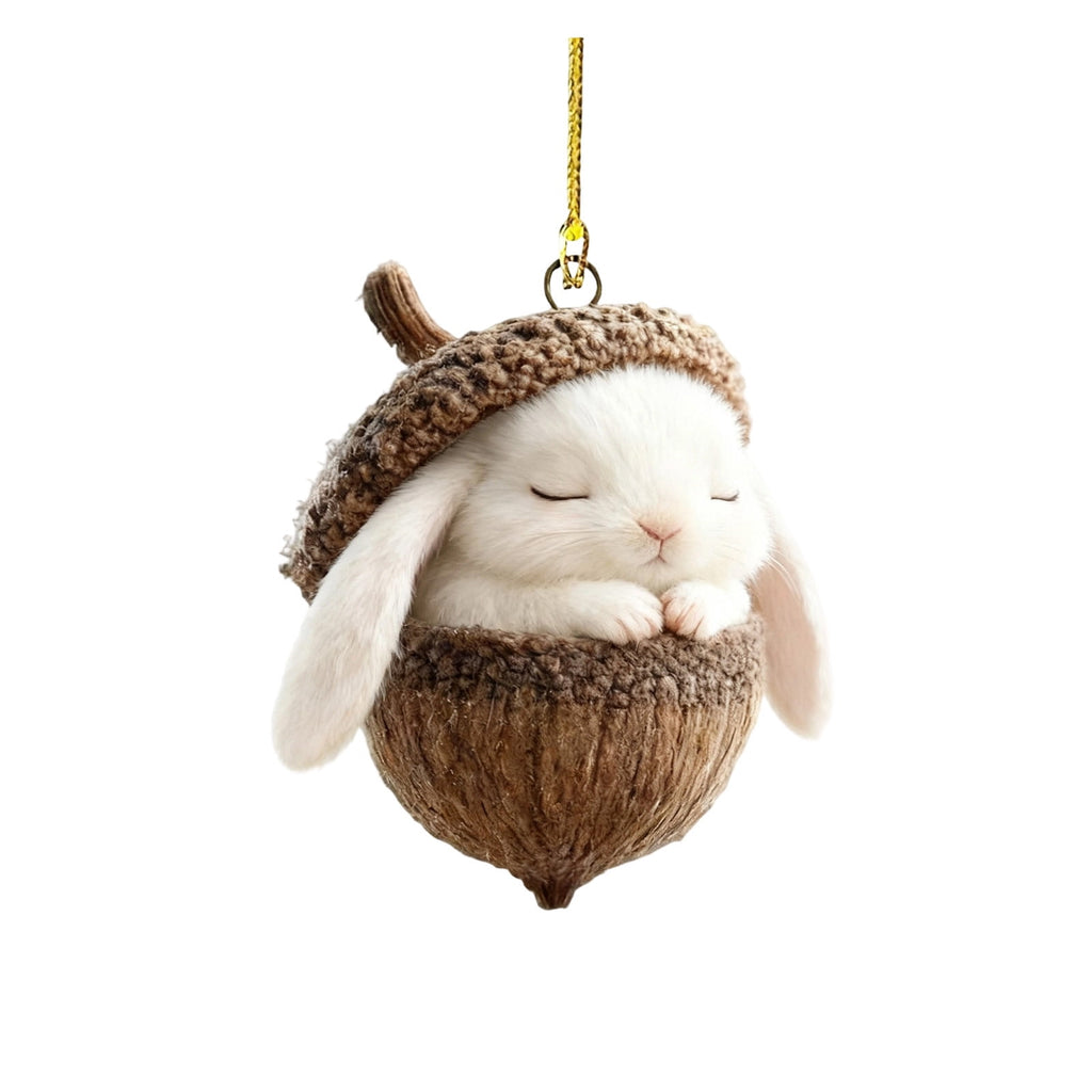 DAMAI Forest Animal Acorn Ornaments-2026 New Cozy Forest Christmas Ornaments, Cozy Forest Christmas Ornaments, Pine Cone Decoration Woodland Christmas Ornaments for Party Home Decor
