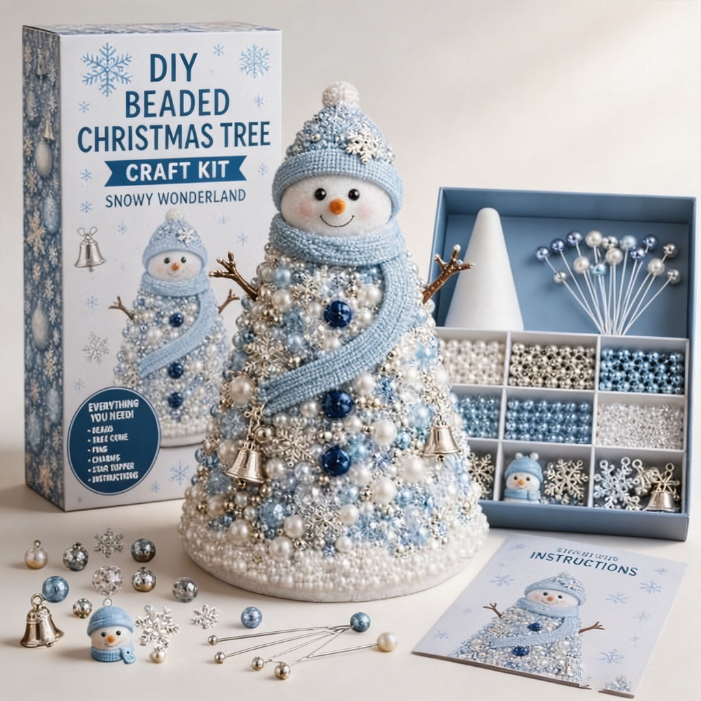 DIY Beaded Christmas Tree Craft Kit Christmas Decorations, 3D Candy Beaded Christmas Tree Craft Kit Christmas Decor, Christmas Crafts for Adults