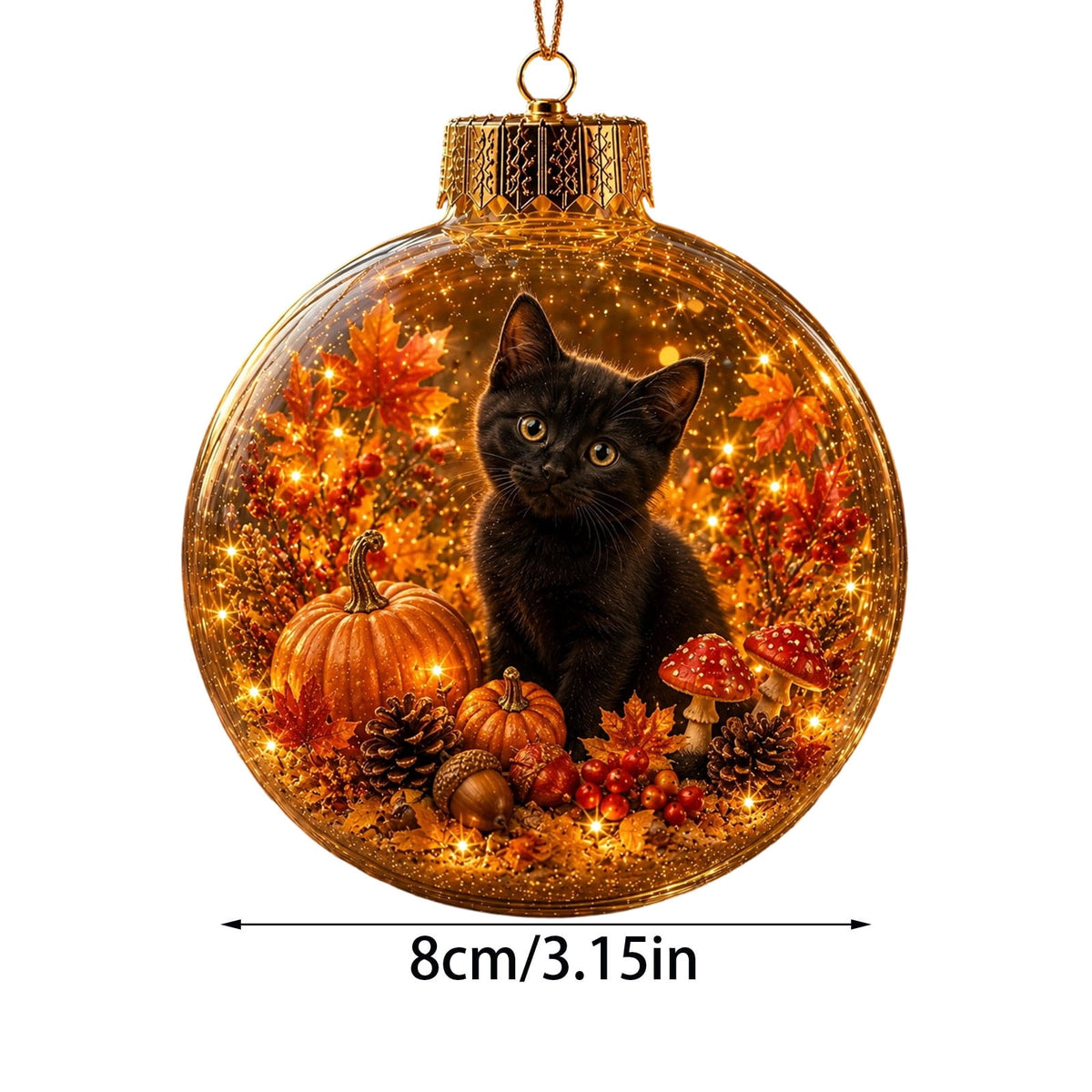 Mivyn Glowing Christmas Story Ornament, 4"Light-Up Mini Holiday Scene with Warm LED Light, Festive Keepsake Gift for Home Christmas Party Decoration,1PCS,