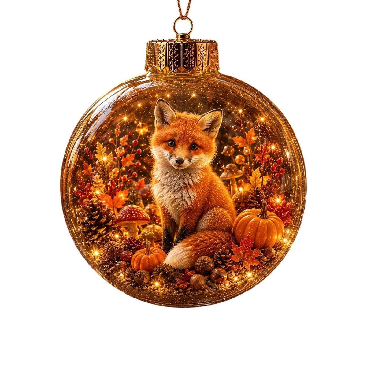 Mivyn Glowing Christmas Story Ornament, 4"Light-Up Mini Holiday Scene with Warm LED Light, Festive Keepsake Gift for Home Christmas Party Decoration,1PCS,