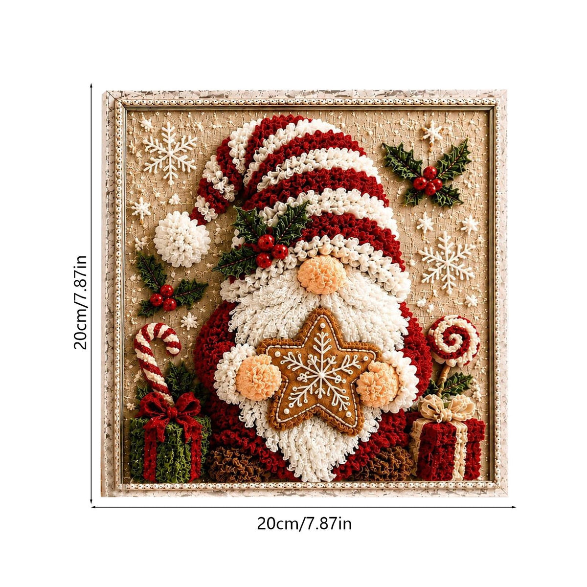 Clearance 3D Christmas Wreath Fabric Poke Art Kit, Jesus Poke Art Kits for Adults, Christmas Wreaths Ornament Making Kit for Front Door