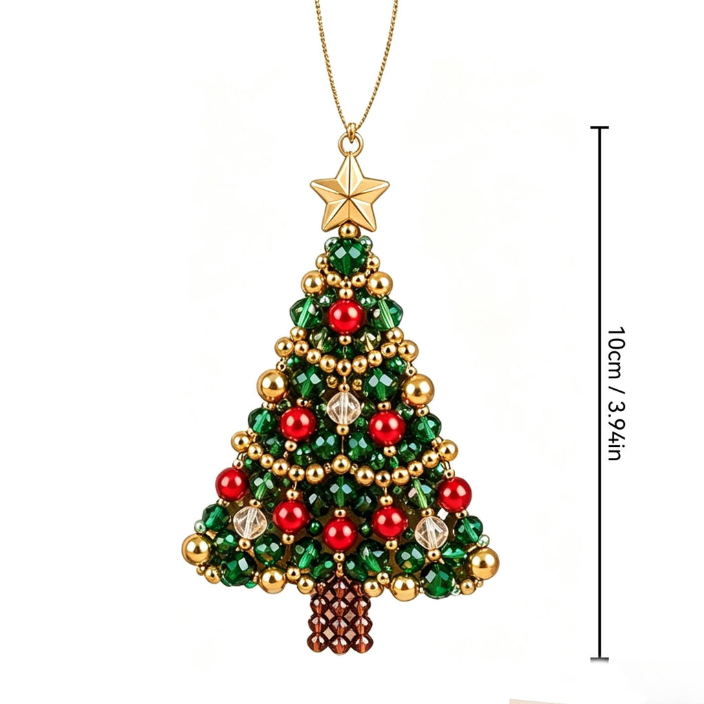 DIY Beaded Christmas Tree Kit, Christmas Decorations Handmade Beads Craft Set, Sparkling Crystal Xmas Ornaments for Tabletop Christmas Decor, Holiday Gifts for Adults by MPOISVA