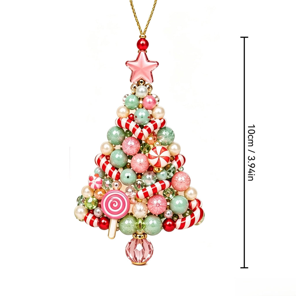 DIY Beaded Christmas Tree Kit, Christmas Decorations Handmade Beads Craft Set, Sparkling Crystal Xmas Ornaments for Tabletop Christmas Decor, Holiday Gifts for Adults by MPOISVA