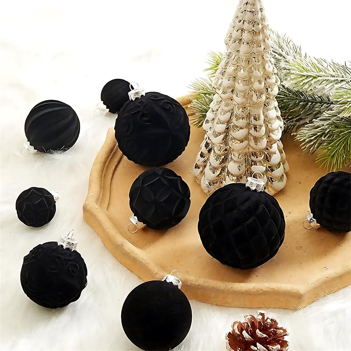 Glowing Christmas Scene Ornament Clearance, 3.15 Inch Light Up Mini Holiday Bauble with Warm LED, Xmas Tree Hanging Decor for Window Mantel Shelf