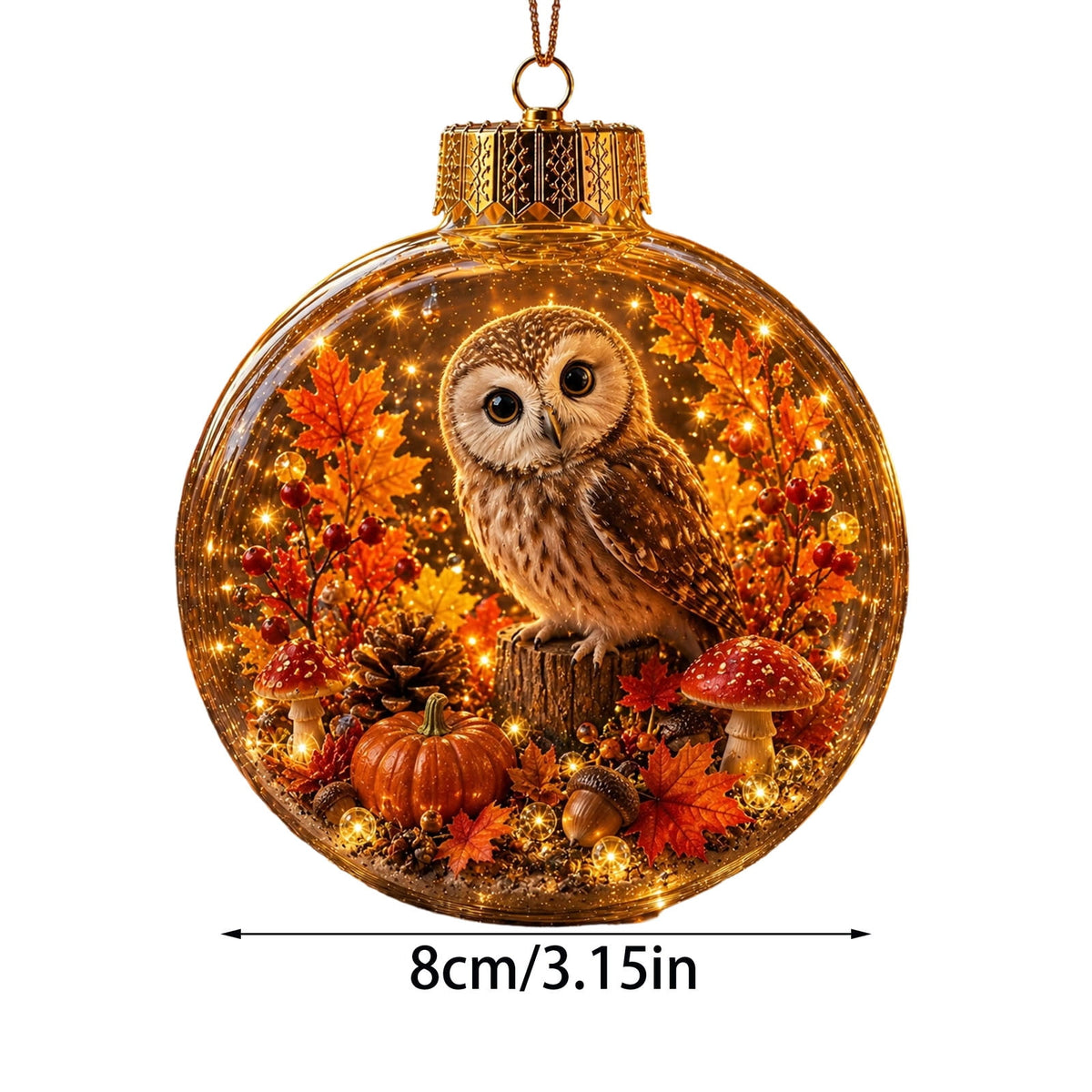 Mivyn Glowing Christmas Story Ornament, 4"Light-Up Mini Holiday Scene with Warm LED Light, Festive Keepsake Gift for Home Christmas Party Decoration,1PCS,