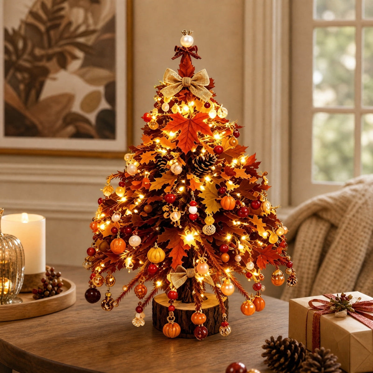 UALSRZL DIY Beaded Christmas Tree Kit, Christmas Decorations Handmade Beads Craft Set, Sparkling Crystal Xmas Ornaments for Table Decor Holiday Gifts