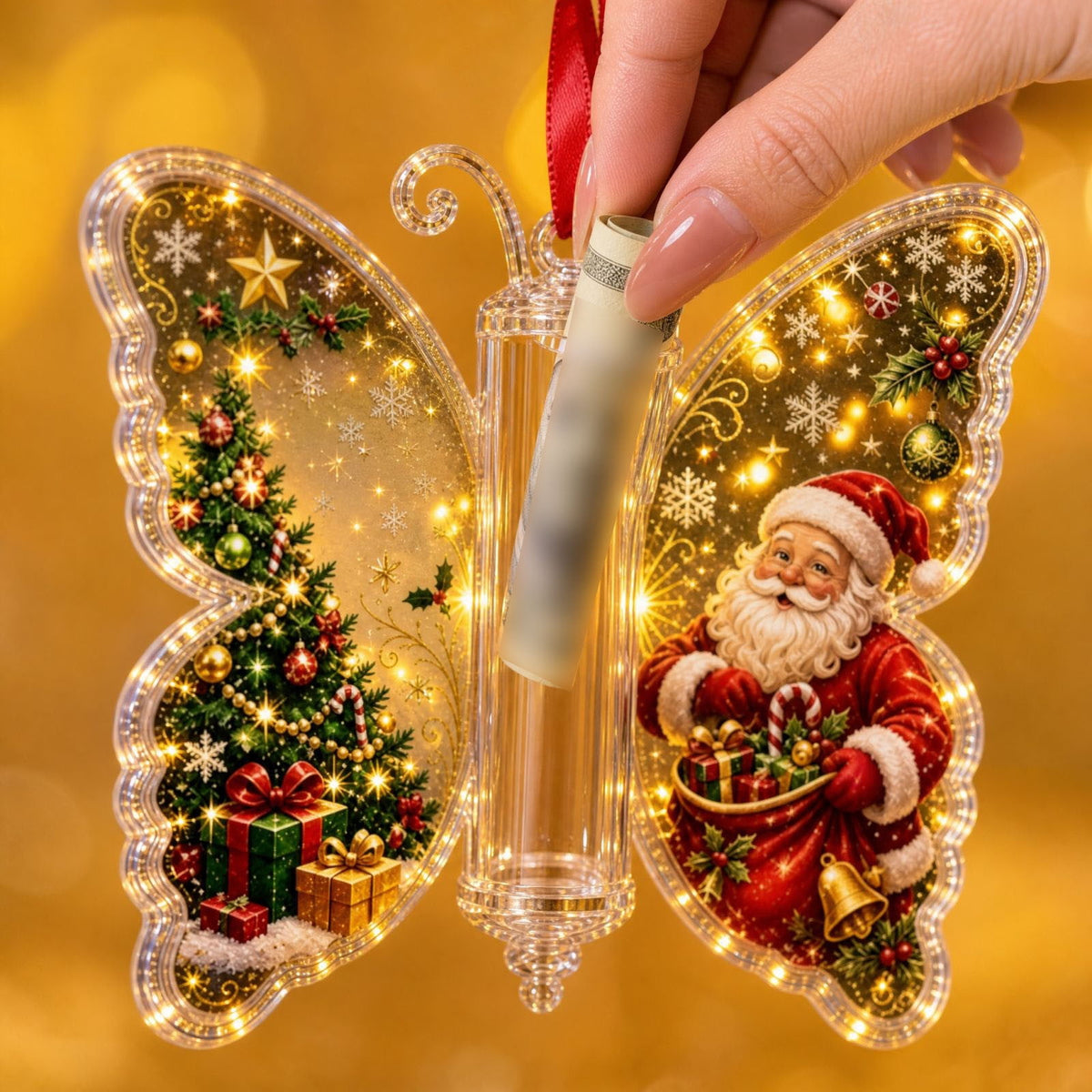 Clearance! Christmas Cash Gift Ornament, Christmas Money Holder for Cash, Christmas Decorations Gift (Merry Christmas)