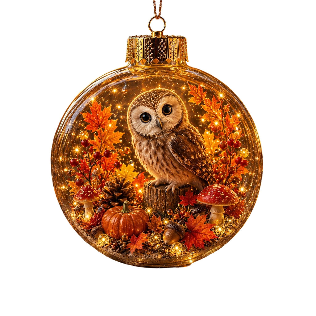 Mivyn Glowing Christmas Story Ornament, 4"Light-Up Mini Holiday Scene with Warm LED Light, Festive Keepsake Gift for Home Christmas Party Decoration,1PCS,