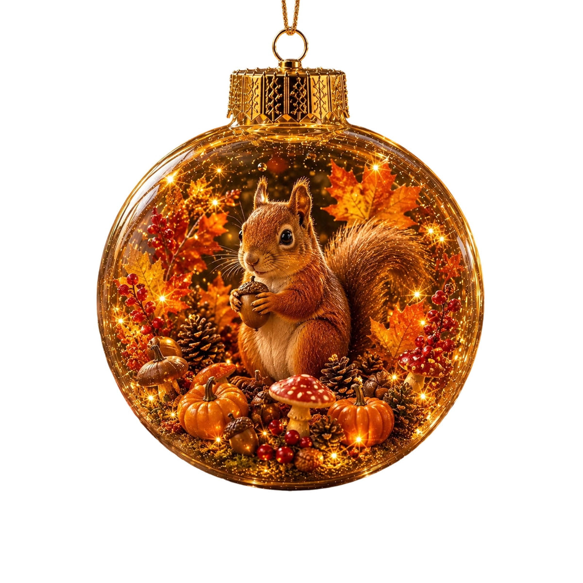 Mivyn Glowing Christmas Story Ornament, 4"Light-Up Mini Holiday Scene with Warm LED Light, Festive Keepsake Gift for Home Christmas Party Decoration,1PCS,