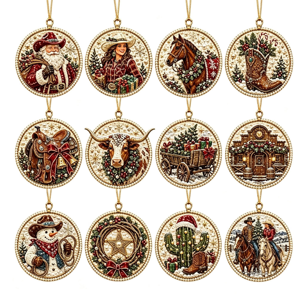DIY Christmas Ornaments for Xmas Tree Hangings- Pearl Art Kits for Adults, Christmas Ornaments Set of 12, 2.76 Inch