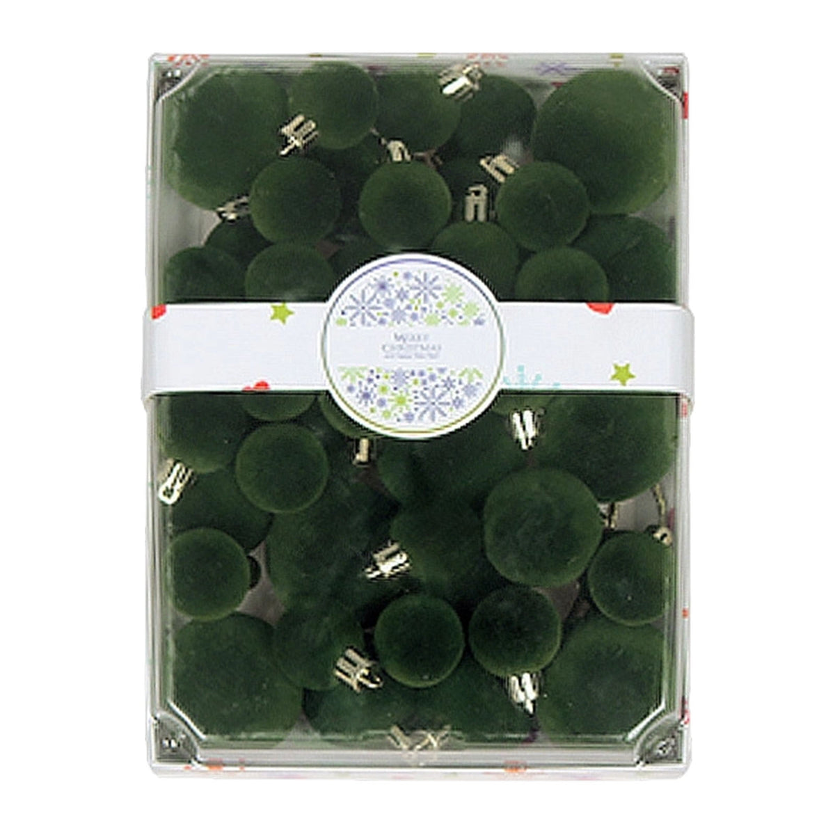 Christmas Ball Ornaments 42 Piece Flocked Gold Tan Velvet Assorted Box Set Tree Hanging Baubles