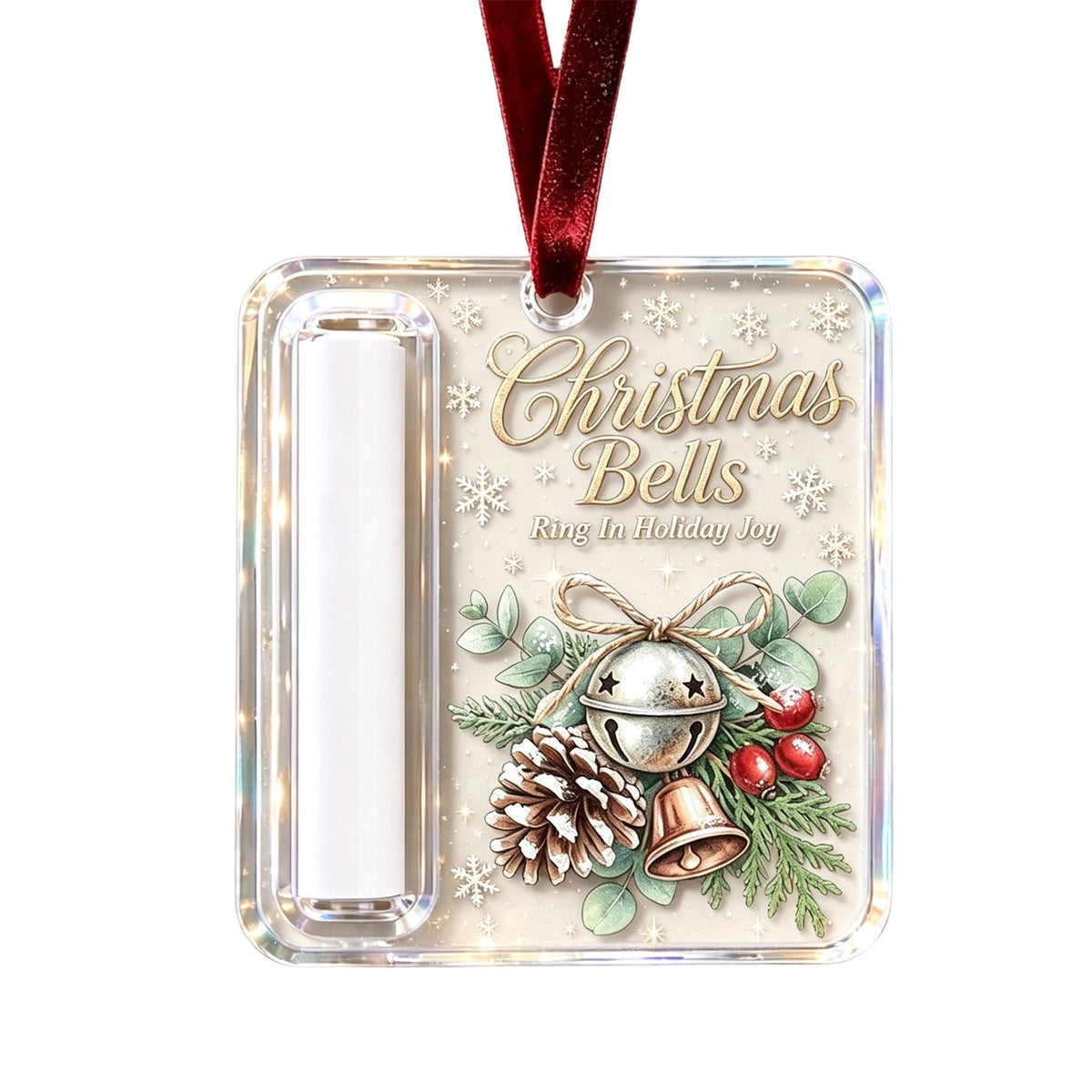 Christmas Cash Gift Stocking Shaped Ornament, Crystal-Clear Cash Holder Ornament with Xmas Stocking Design, Hanging Money Keepsake for Christmas Tree Wreath Garland, Surprise for Family Friends (F)