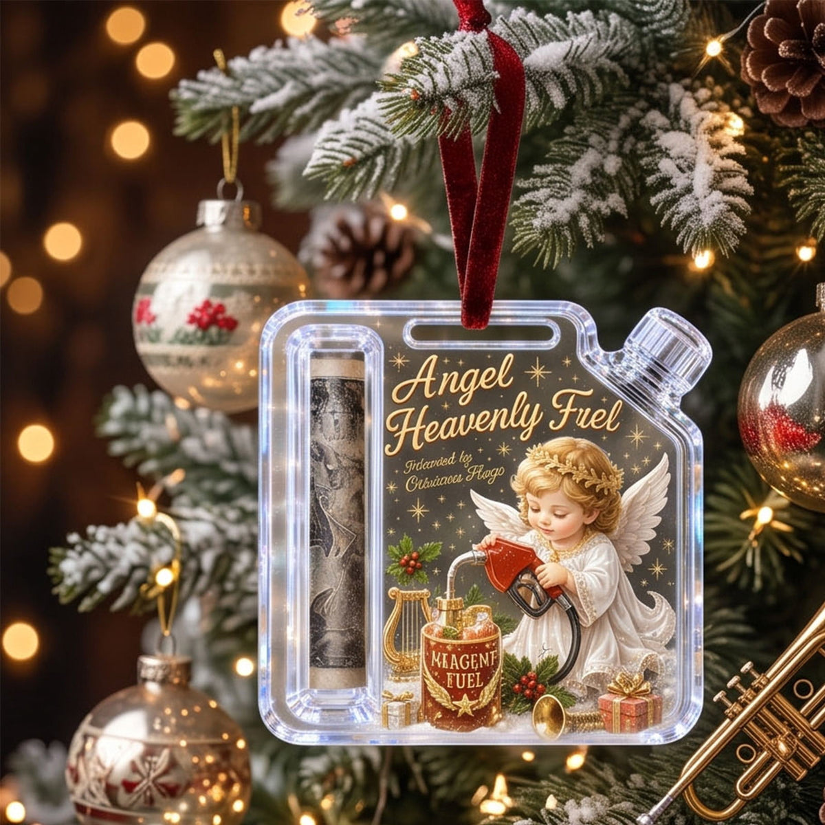 Christmas Cash Gift Stocking Shaped Ornament, Crystal-Clear Cash Holder Ornament with Xmas Stocking Design, Hanging Money Keepsake for Christmas Tree Wreath Garland, Surprise for Family Friends (F)