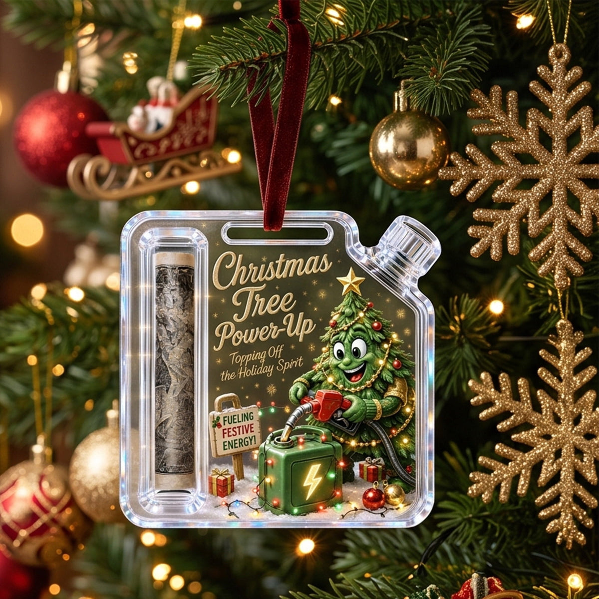 Christmas Cash Gift Stocking Shaped Ornament, Crystal-Clear Cash Holder Ornament with Xmas Stocking Design, Hanging Money Keepsake for Christmas Tree Wreath Garland, Surprise for Family Friends (F)