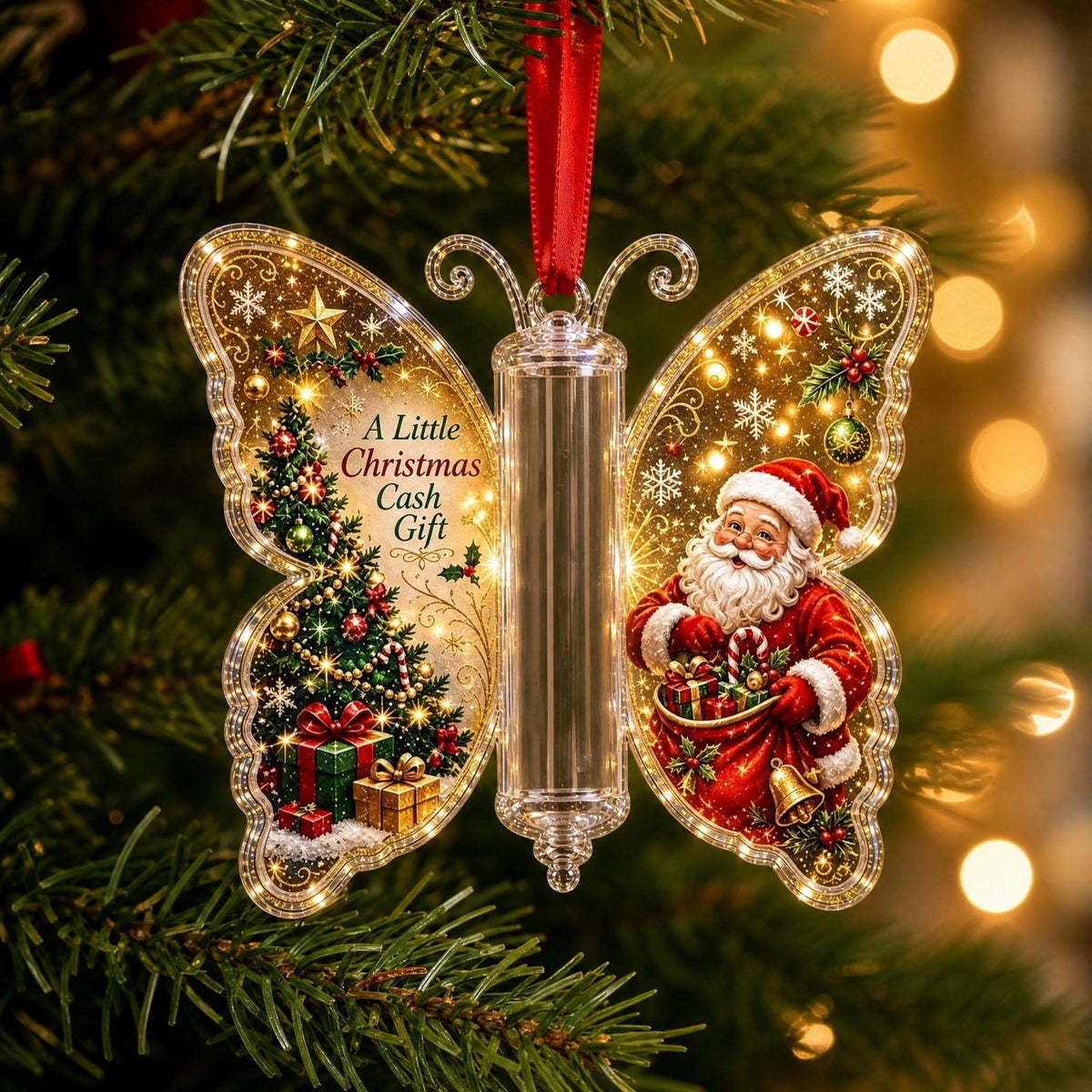 Clearance! Christmas Cash Gift Ornament, Christmas Money Holder for Cash, Christmas Decorations Gift (Merry Christmas)