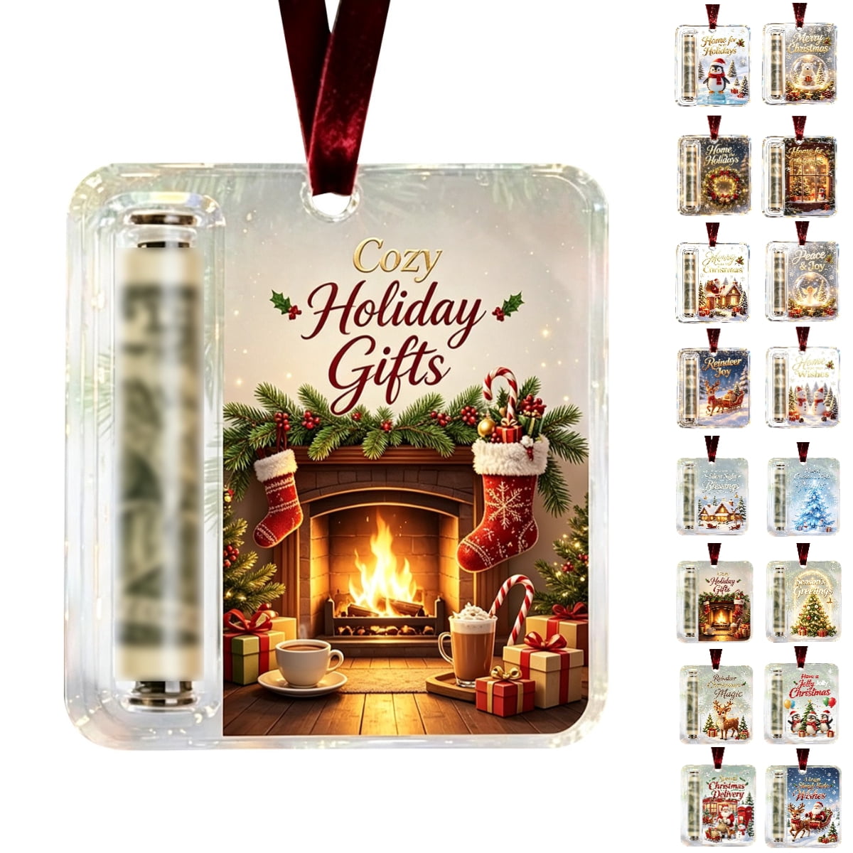 Clearance! Christmas Cash Gift Ornament, Christmas Money Holder for Cash, Christmas Decorations Gift (Merry Christmas)