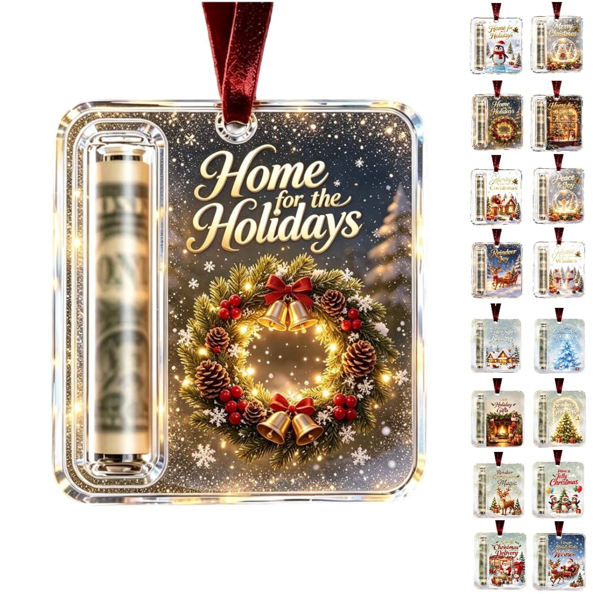 Clearance! Christmas Cash Gift Ornament, Christmas Money Holder for Cash, Christmas Decorations Gift (Merry Christmas)