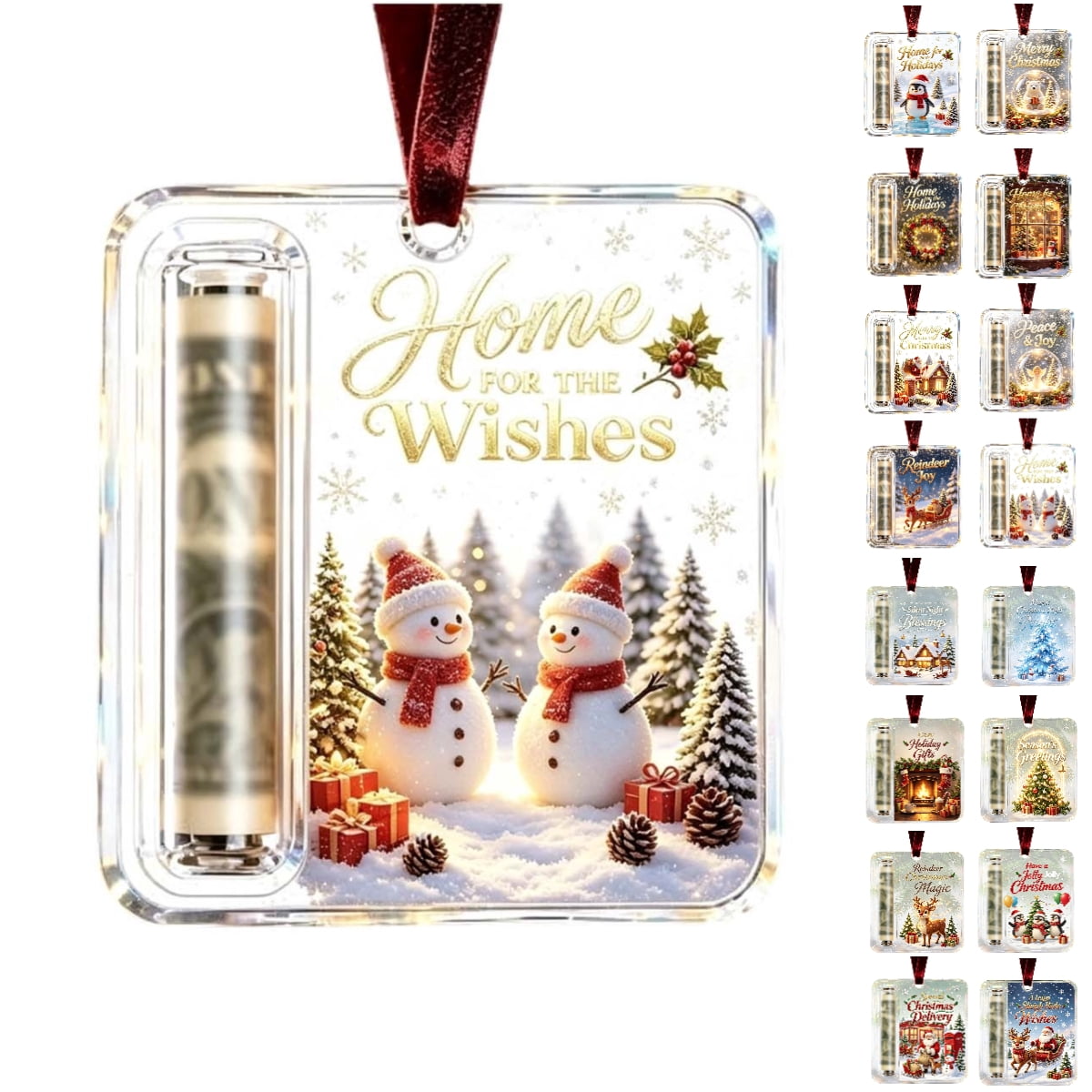 Clearance! Christmas Cash Gift Ornament, Christmas Money Holder for Cash, Christmas Decorations Gift (Merry Christmas)
