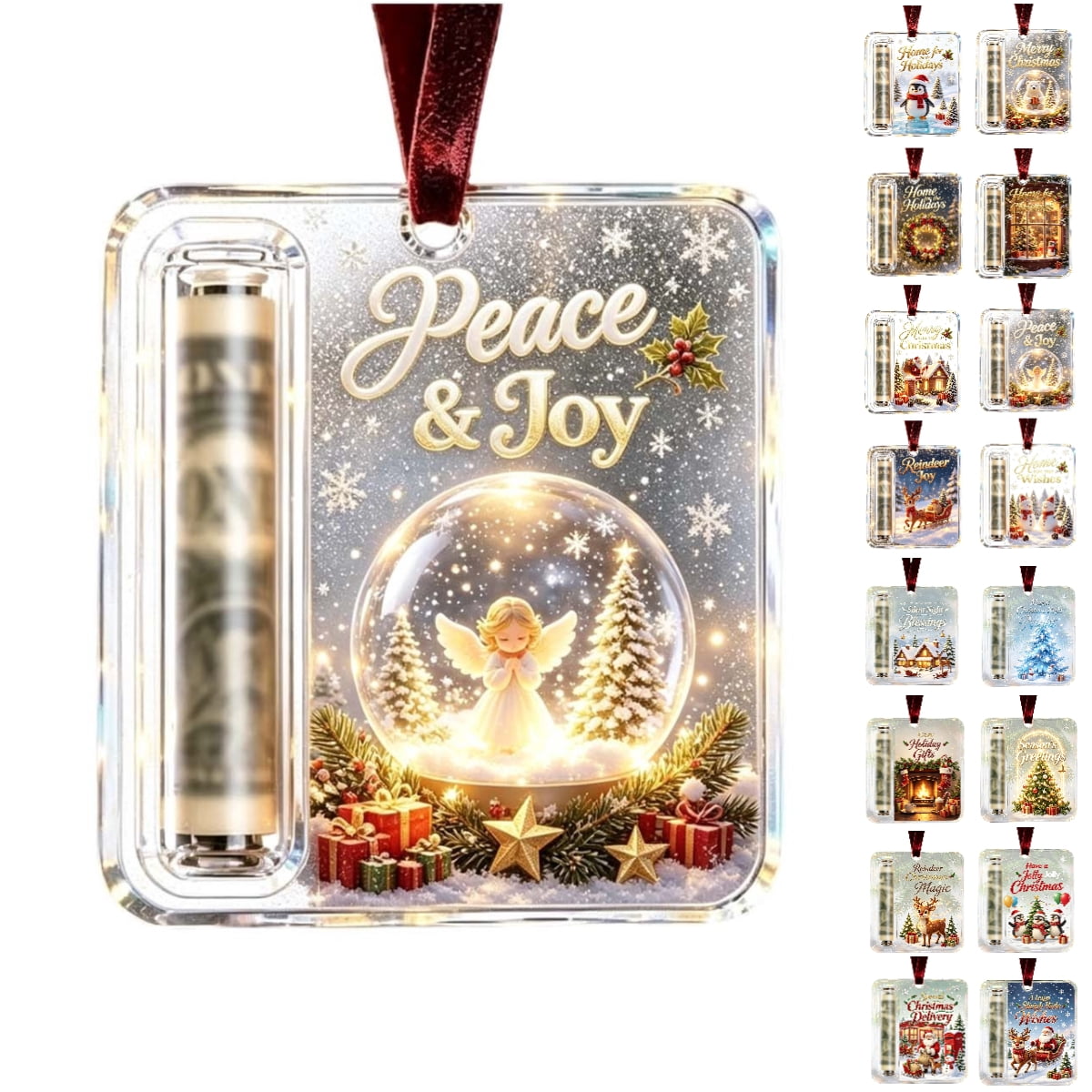Clearance! Christmas Cash Gift Ornament, Christmas Money Holder for Cash, Christmas Decorations Gift (Merry Christmas)